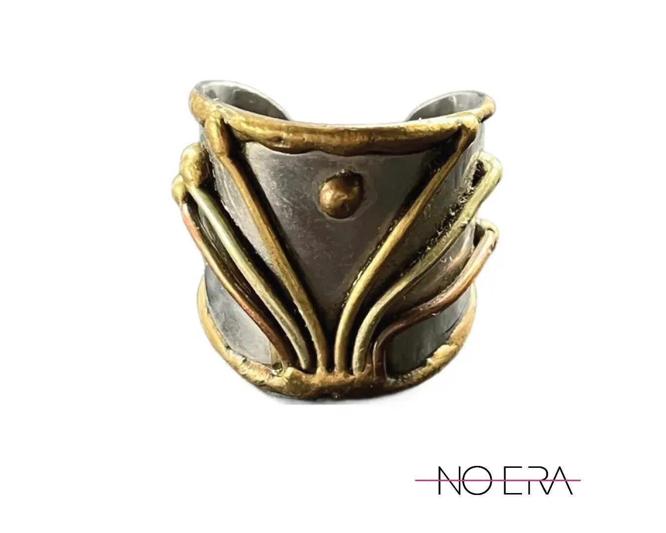 SOLD Vintage 1970s Hand-Crafted Abstract Metal Ring