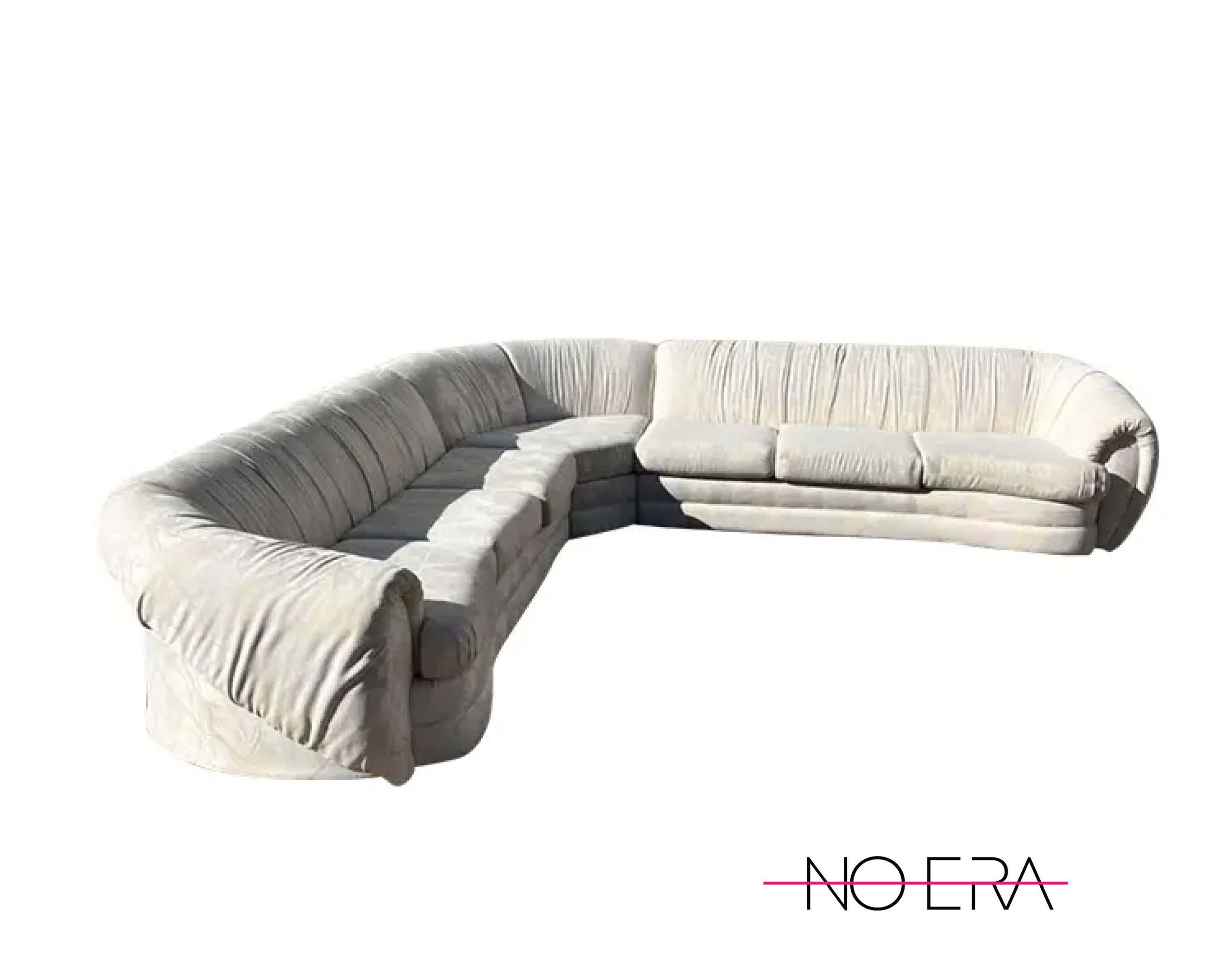 1980s Vladimir Kagan Style Postmodern Sectional Sofa