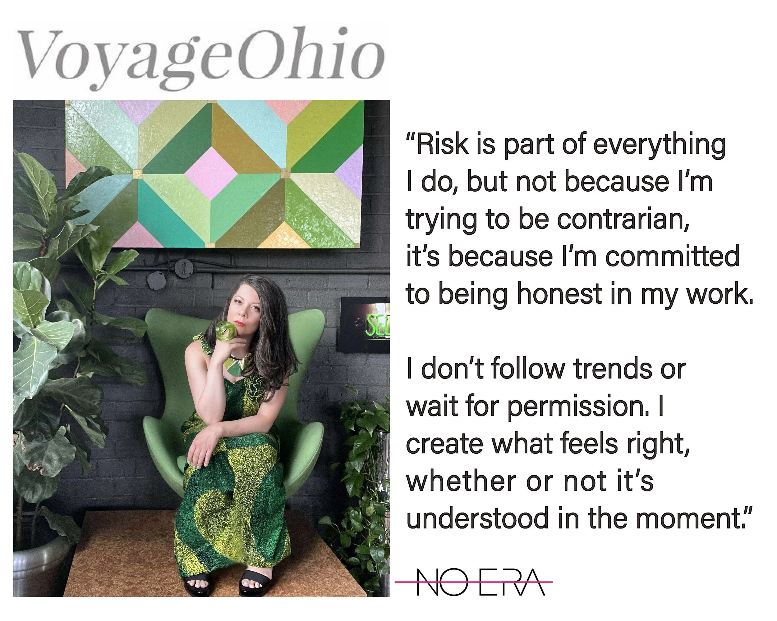 House of No Era founder Carly Sioux featured in Voyage Ohio, discussing risk, creative independence, authenticity, and her approach to creating work without following trends or waiting for permission.
