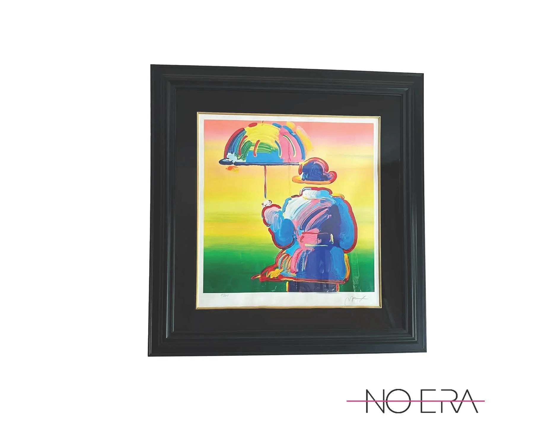 Peter Max, "Umbrella Man" Signed Serigraph on Wove Paper