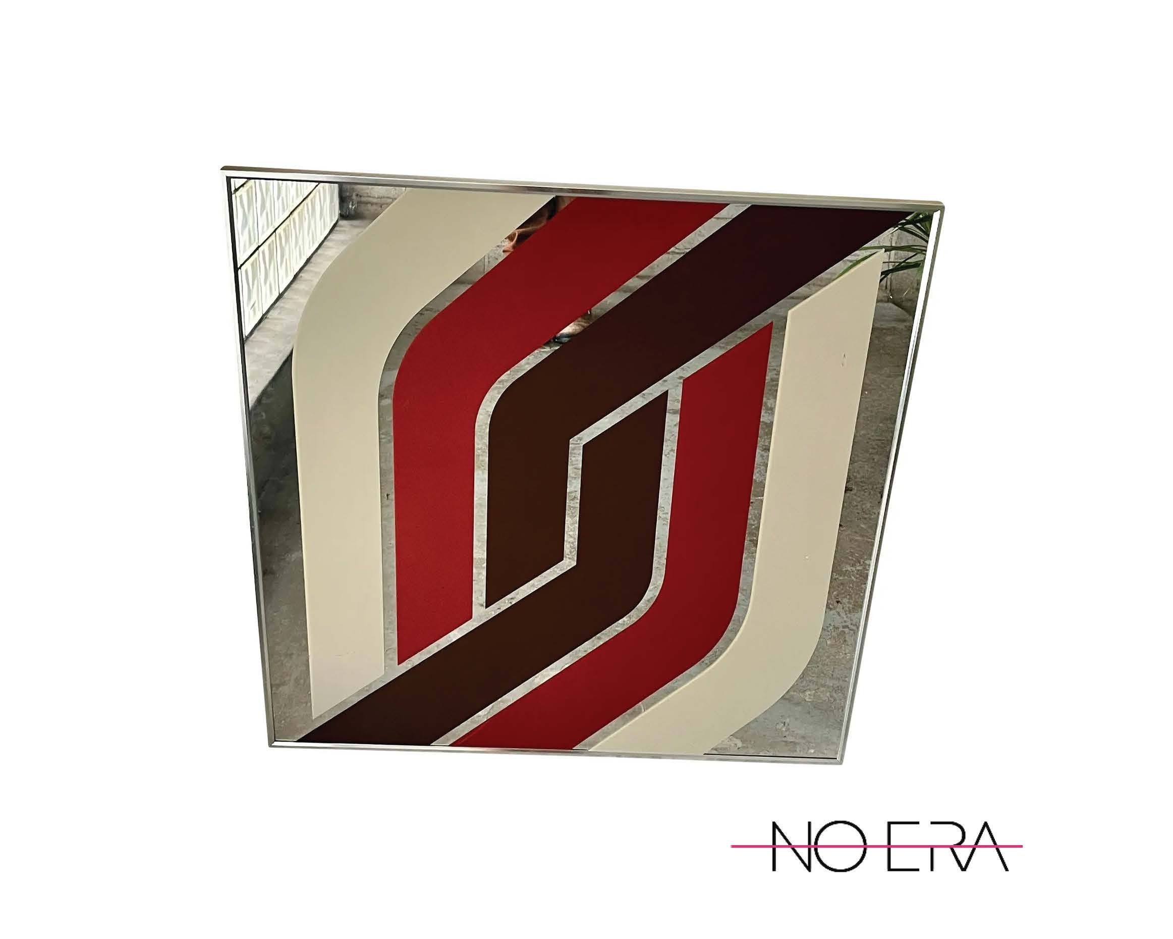 1970s Turner Mid-Century Modern Op Art  Geometric Mirror Wall Art