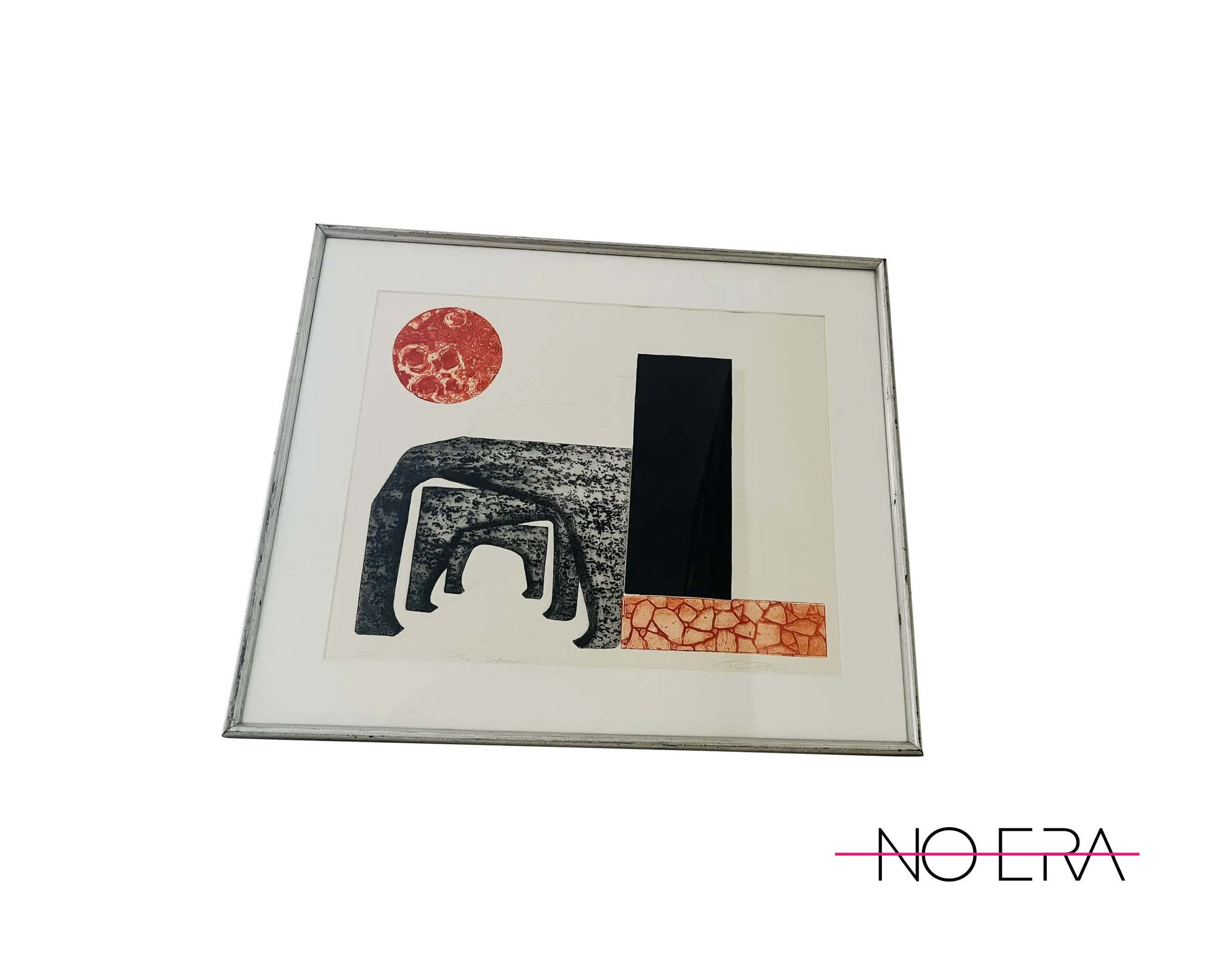 SOLD 1970s Postmodern Abstract Print by Rina Rotholz, Signed