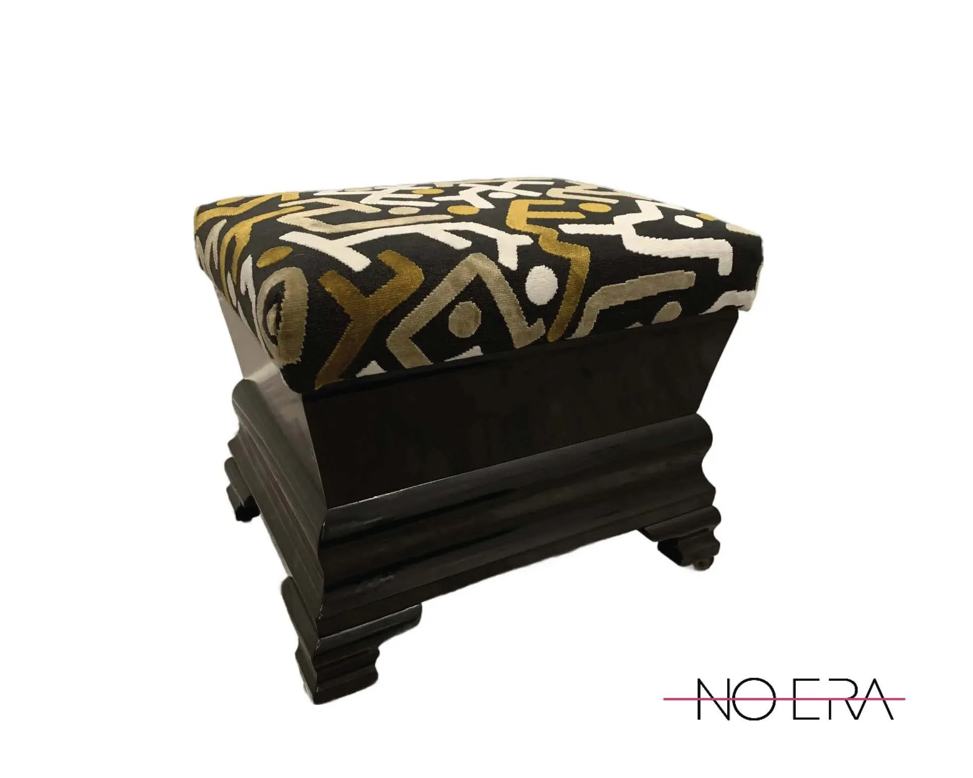 Late 19th Century American Eastlake Victorian Footstool on Castors