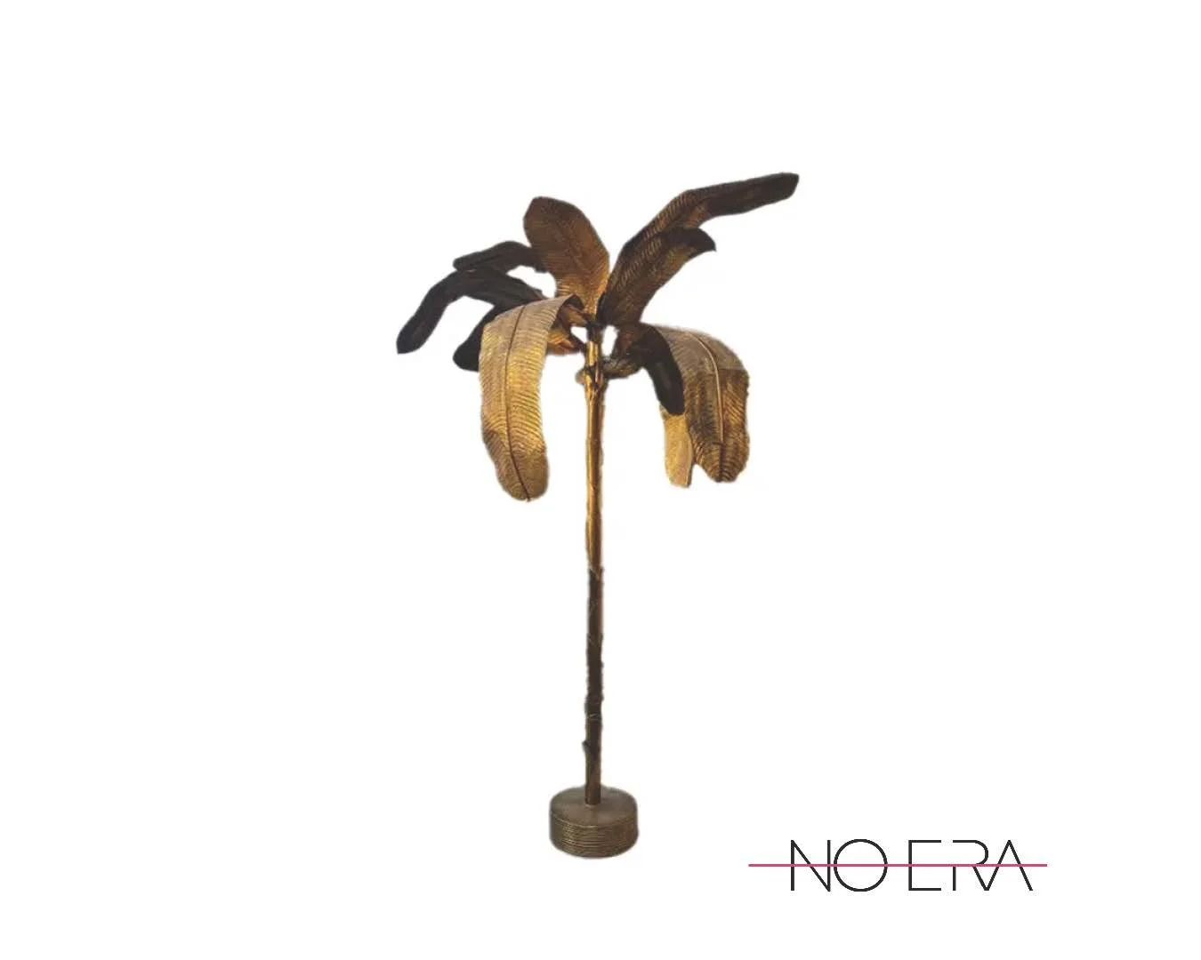 1970s Hollywood Regency Brass Banana Tree Sculpture Attributed to Maison Jansen