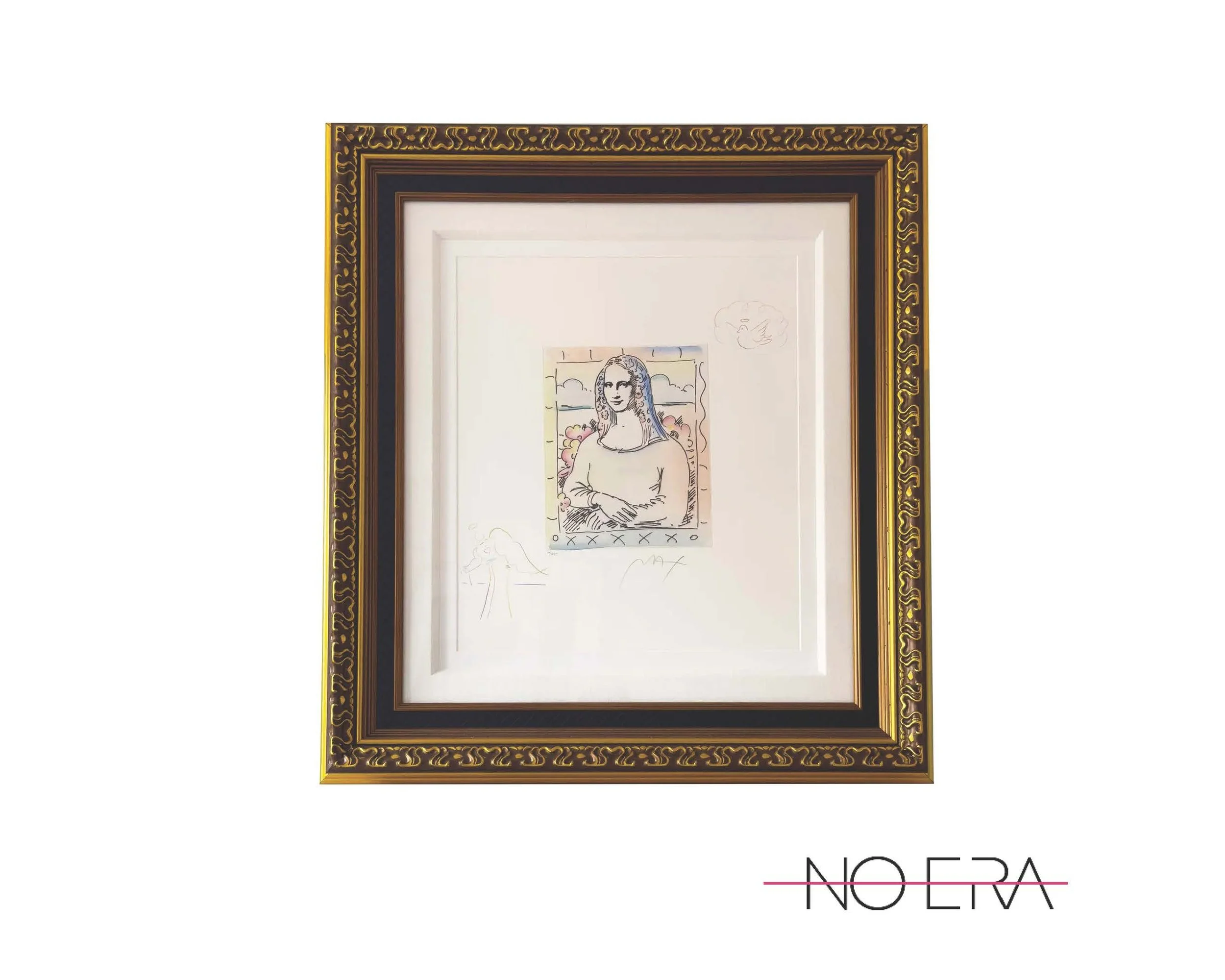 Late 20th Century Peter Max "Mona Lisa" Hand-Colored Etching With Remarques, Signed Limited Edition