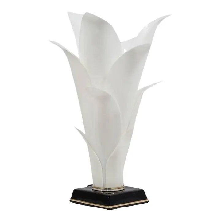Postmodern Tulip Shaped Acrylic Lamp Attributed to Rougier