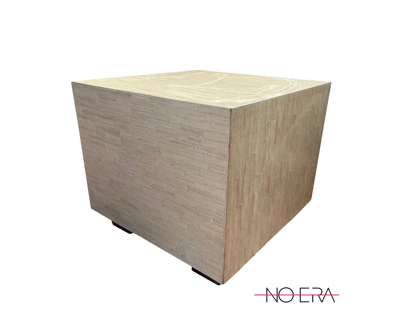 1980s Postmodern Beige Cube Table