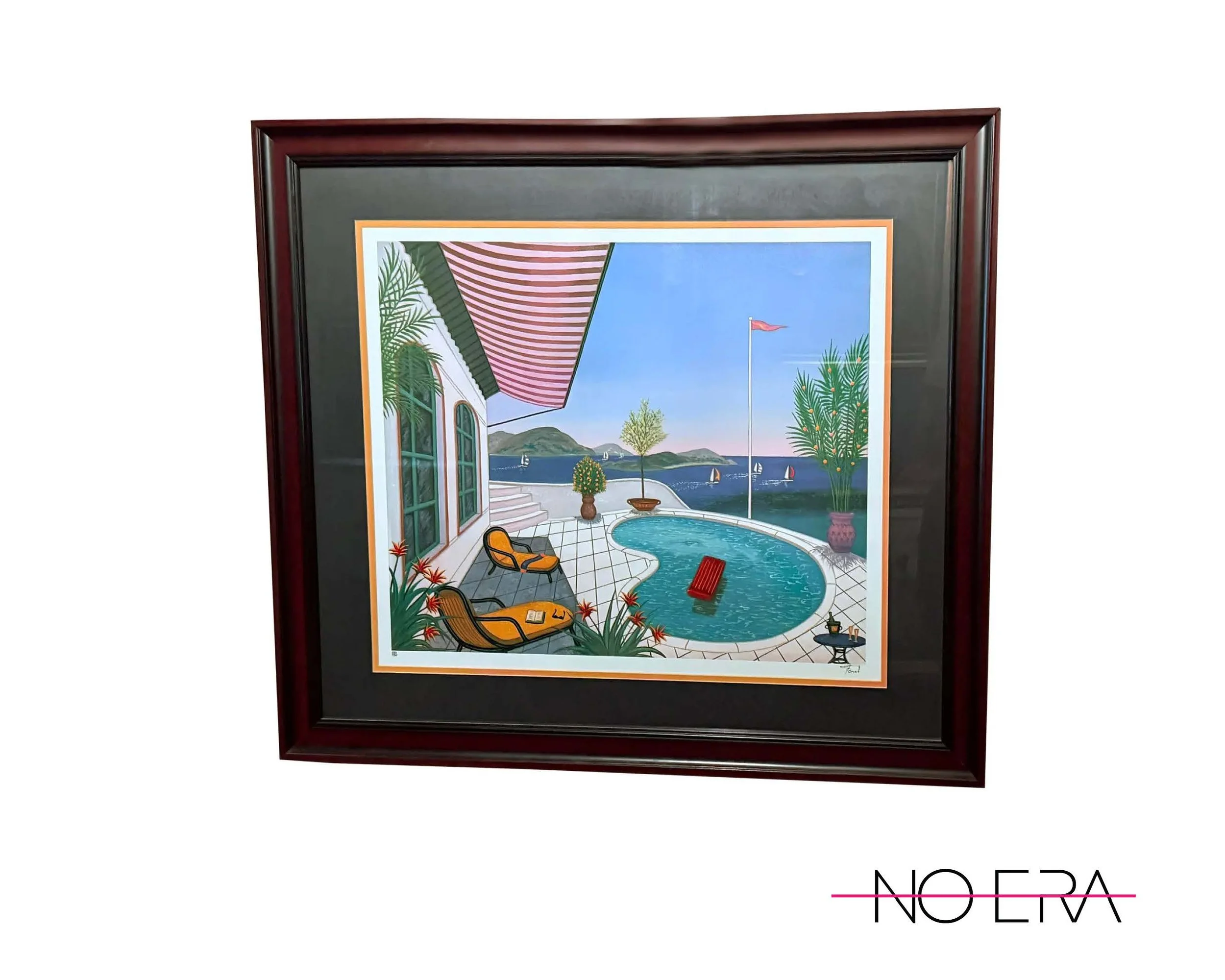 Francois Ledan “Piscine Palette” Seriolithograph Signed Limited Edition