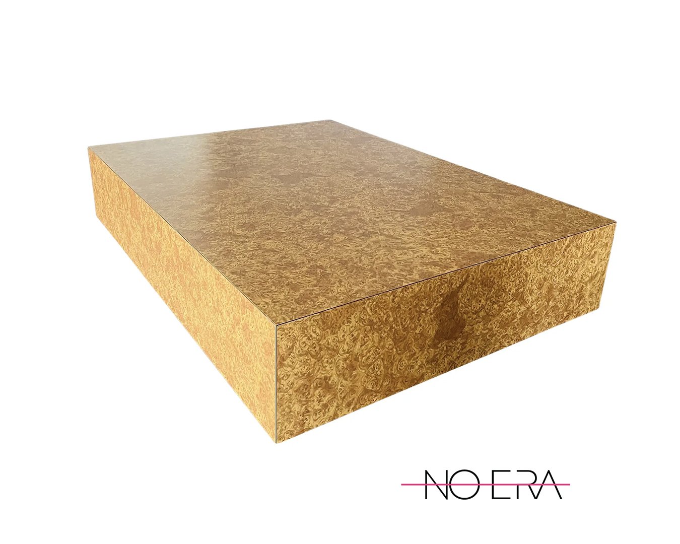 Postmodern Faux Burled Wood Laminate Coffee Table
