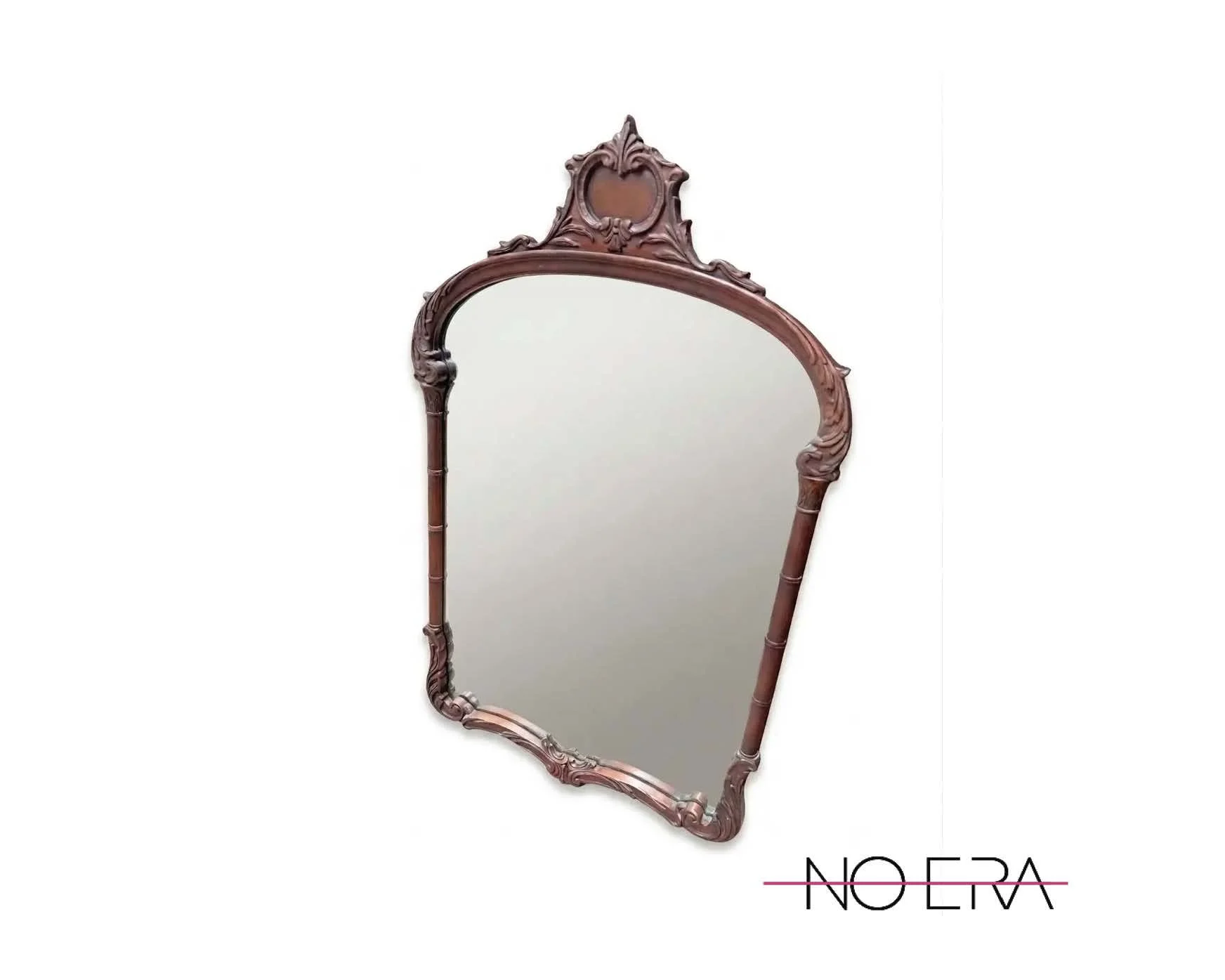 Vintage French Rococo / Louis XV Style Vintage Carved Mahogany Wall Mirror