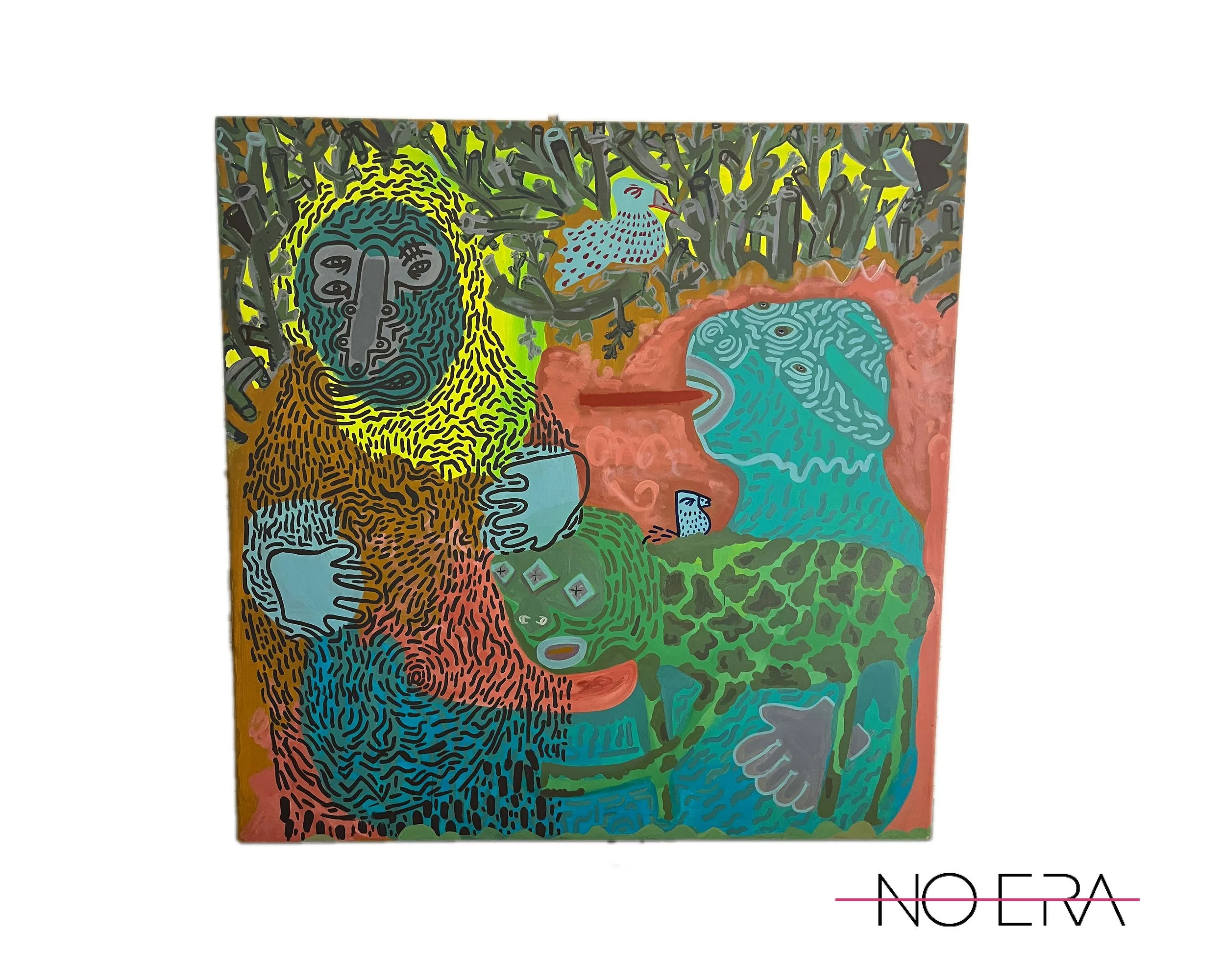 Contemporary Hungarian Pop Art Graffiti Mural Painting by Kovacs Budha Tamas