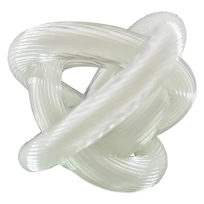 Murano Style White Glass Knot Sculpture