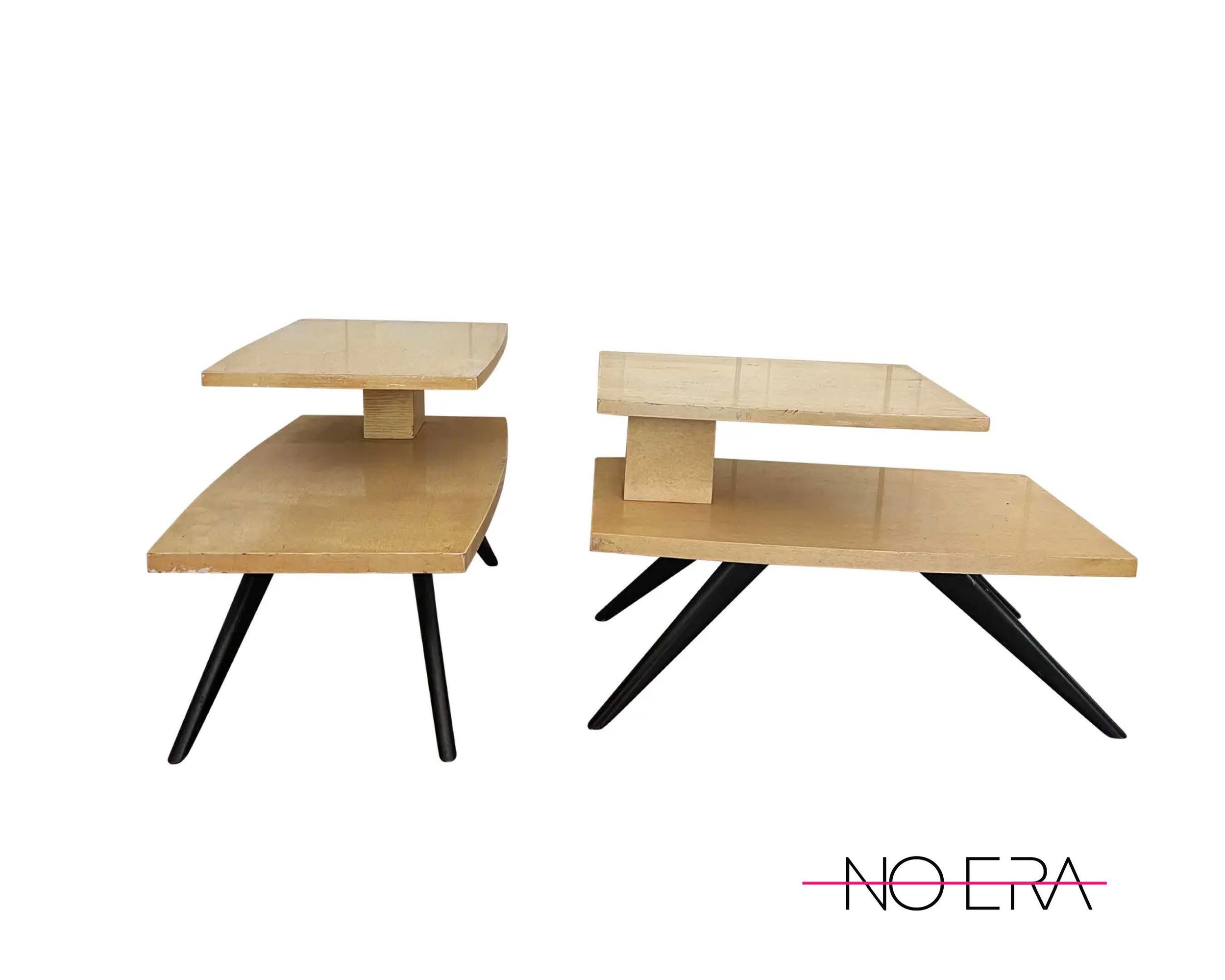 Pair of Mid-Century Modern Hungarian Telephone Tables
