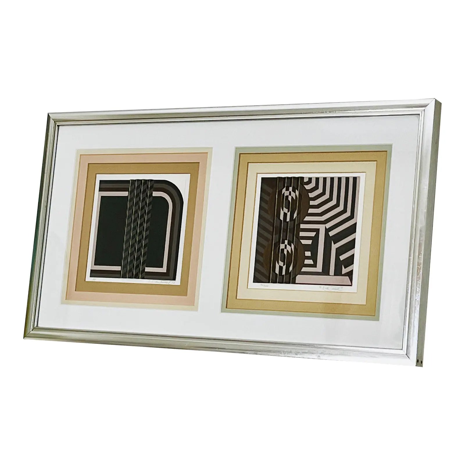 Vintage Postmodern Abstract Signed and Numbered Art by Rina Rotholz, Signed