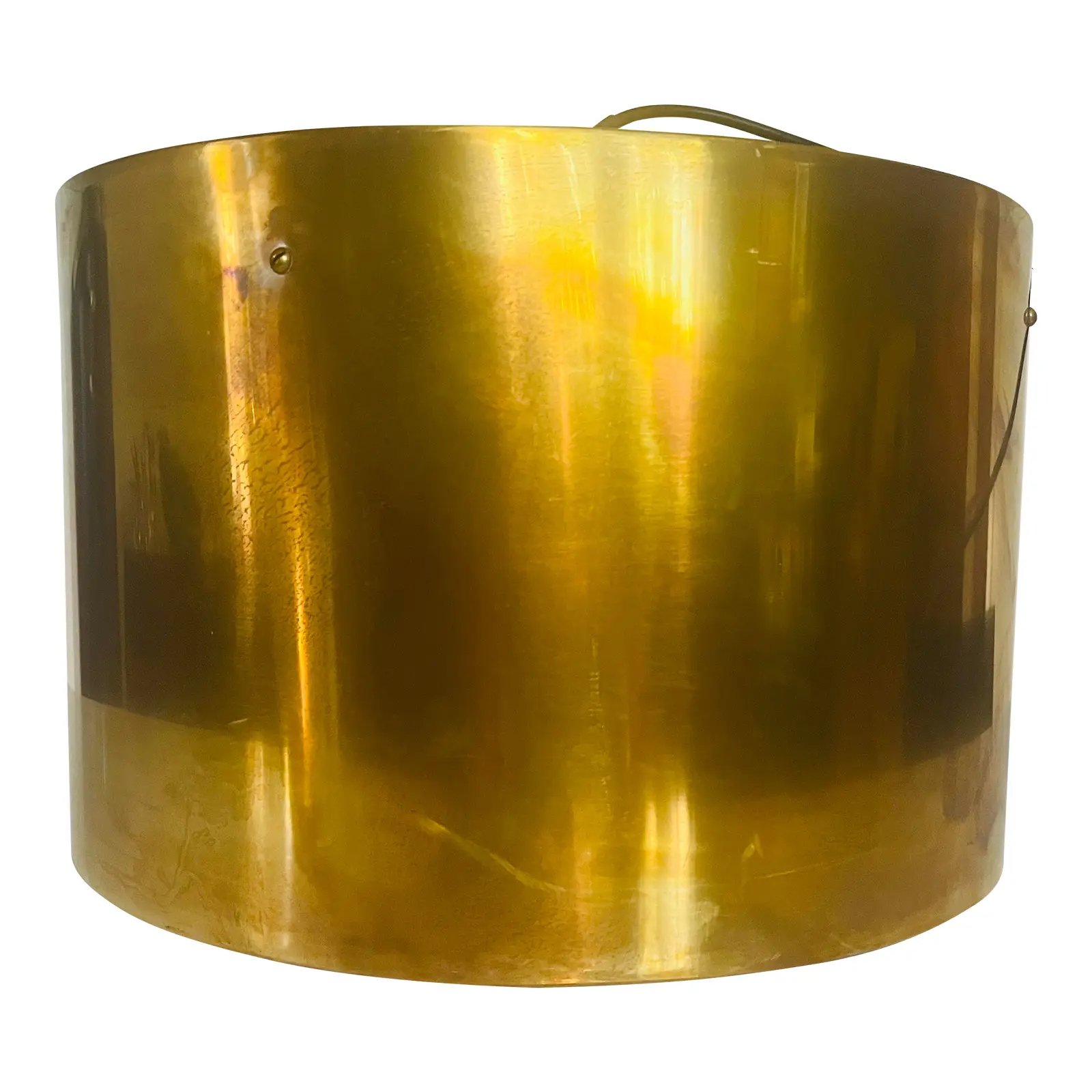 1960s Mid Century Modern Brass Drum Ceiling Light