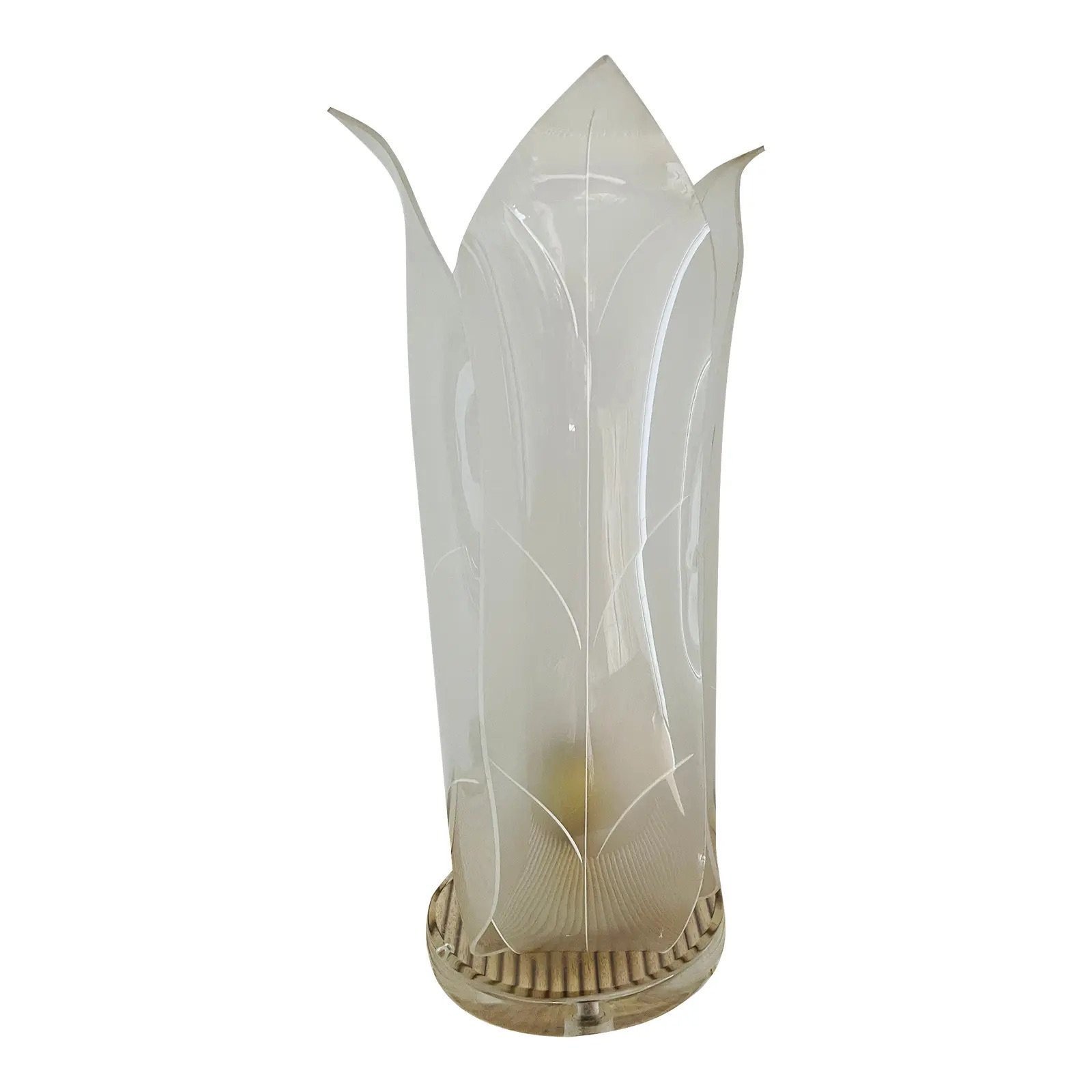 SOLD Postmodern Rougier Style Acrylic Tulip Lamp