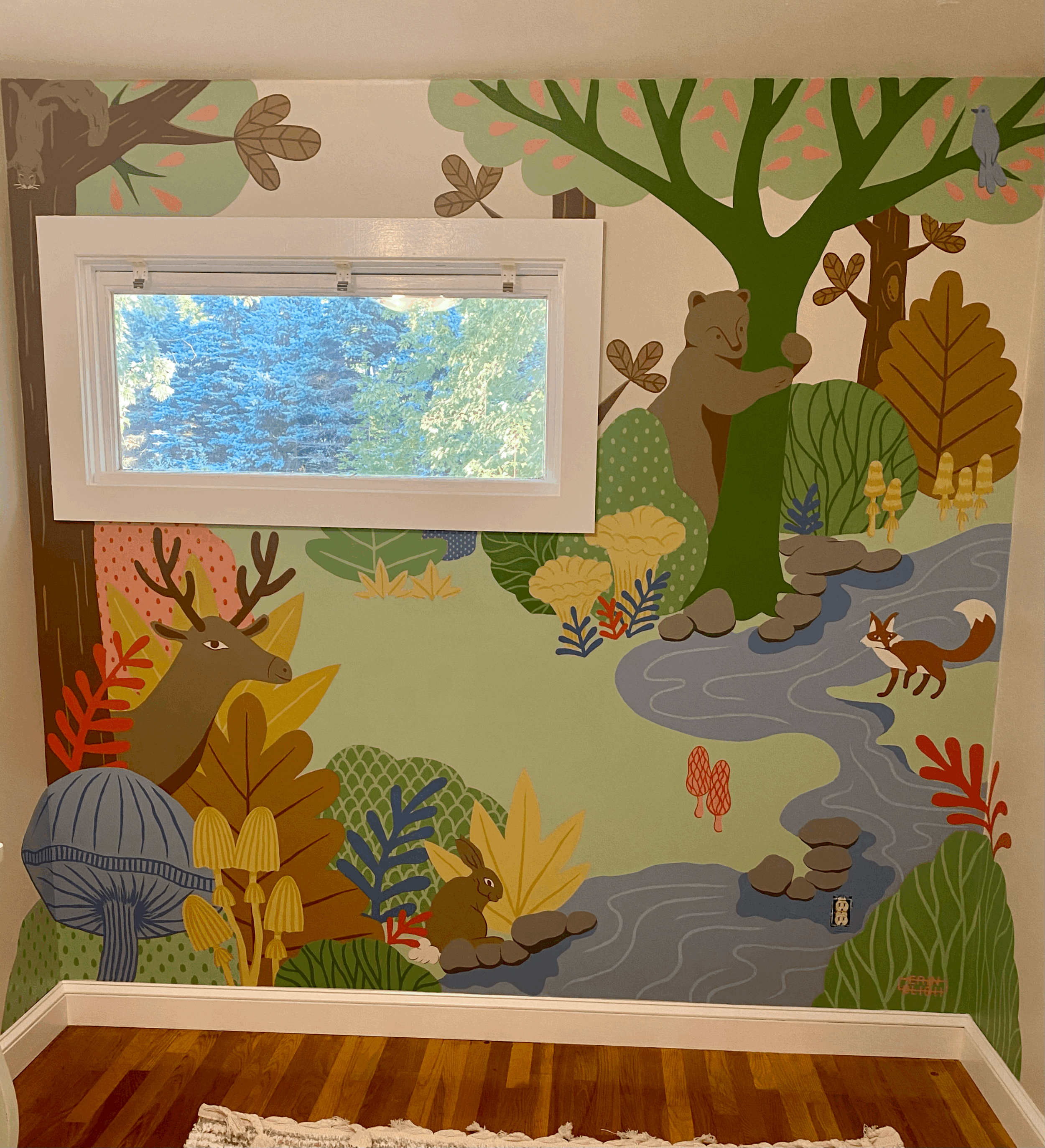 "Woodland Wonderland" Nursery Mural