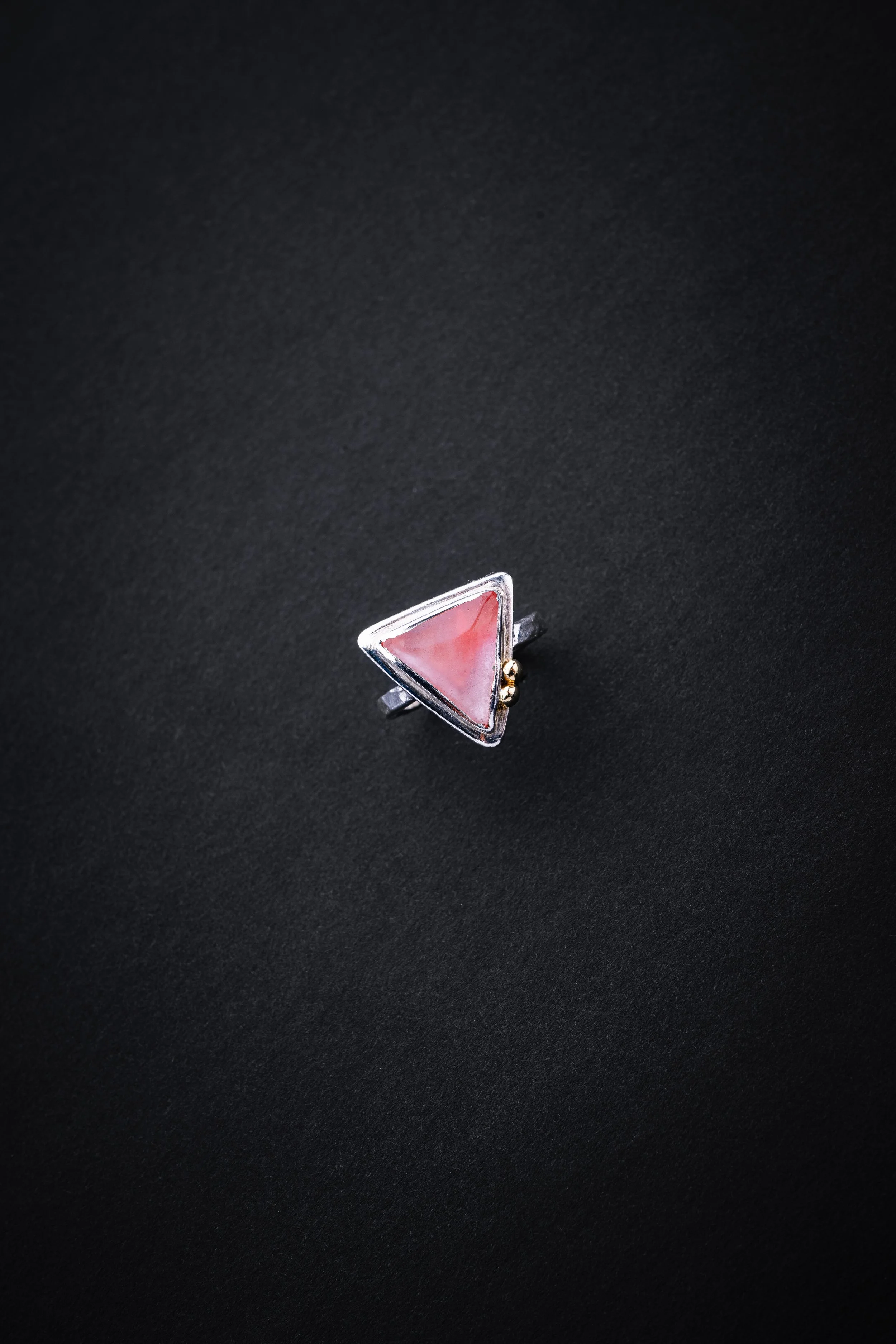 Ring - Triangle Ring in Strawberry Quartz 1.jpg
