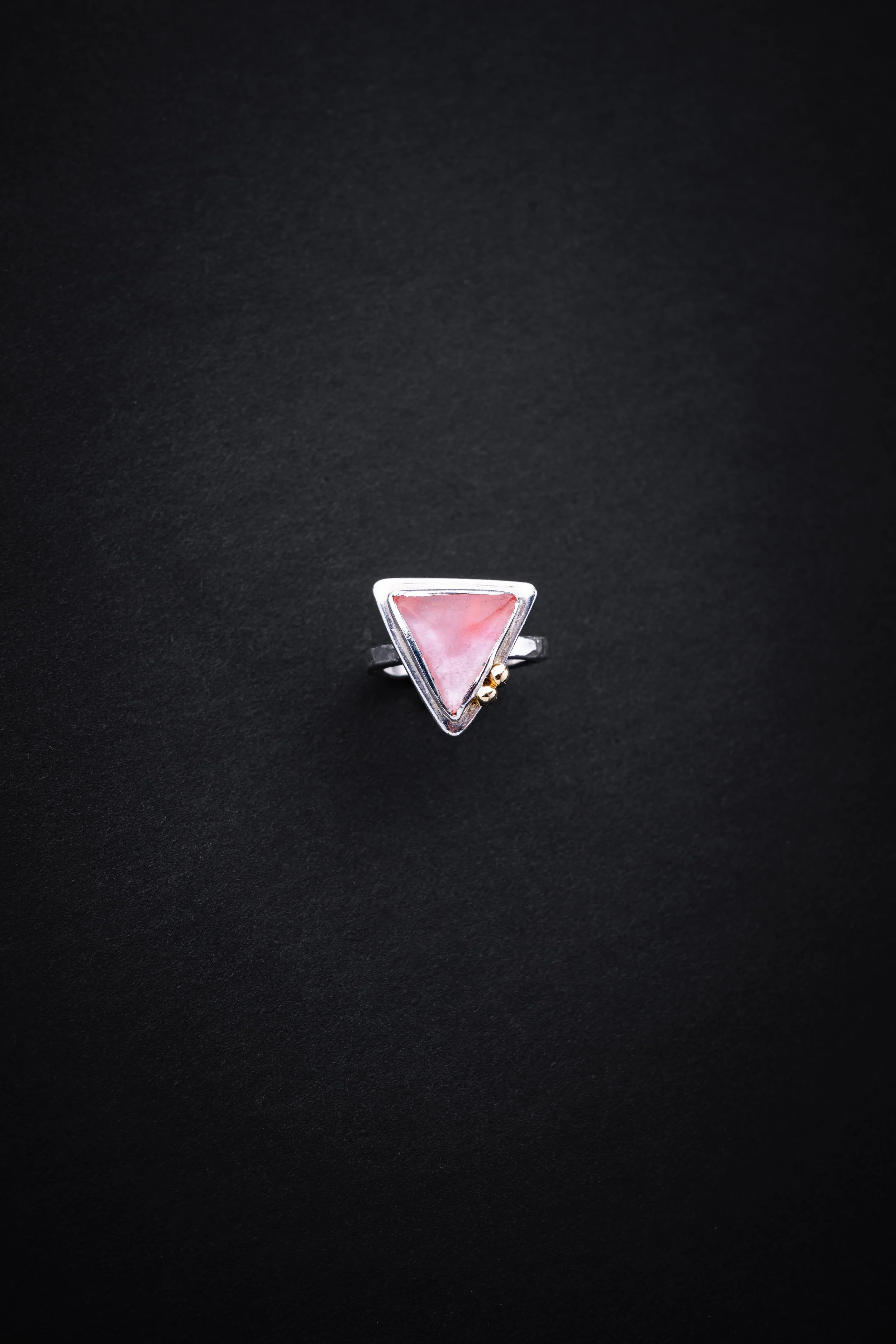 Ring - Triangle Ring in Strawberry Quartz 4.jpg