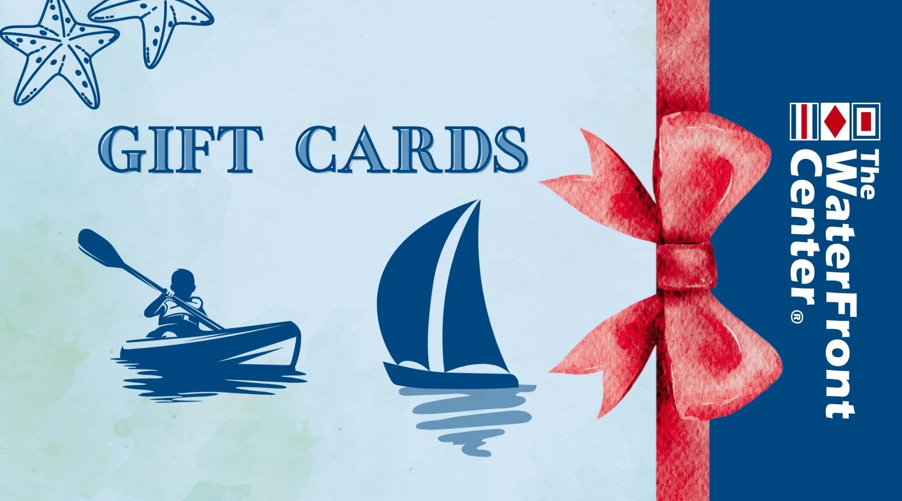 CYBER MONDAY SPECIAL
15% OFF ALL WaterFront Center Gift Cards!

Give the gift of adventure on the water this holiday season, and save while you&rsquo;re at it!
Now through January 2, 2026, every gift card is automatically 15% off:
✅ $100 gift card &r
