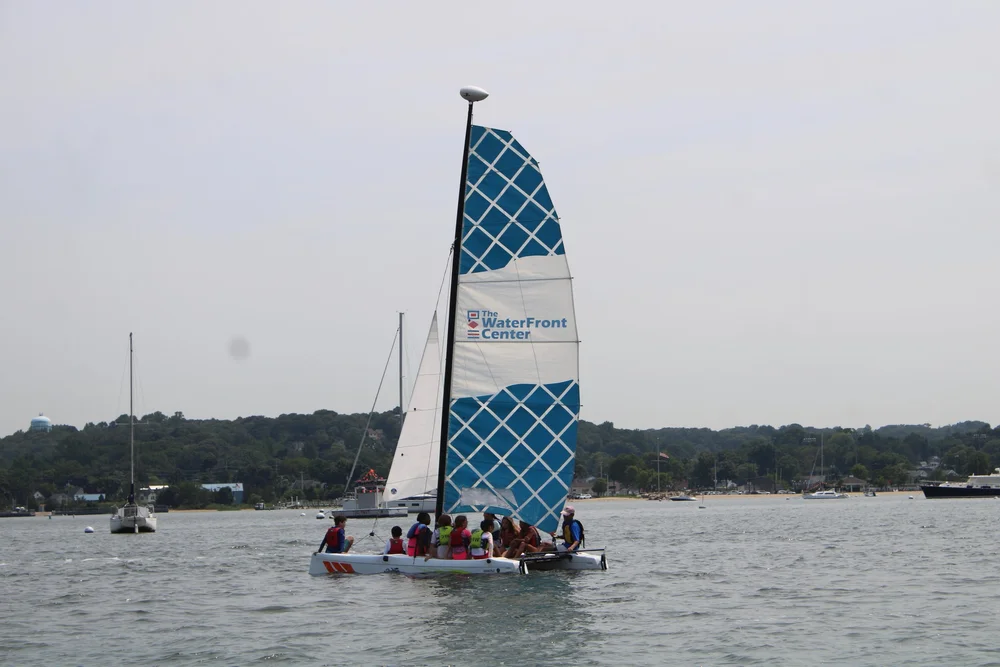 Hobie Getaway catamaran sailing near Oyster Bay