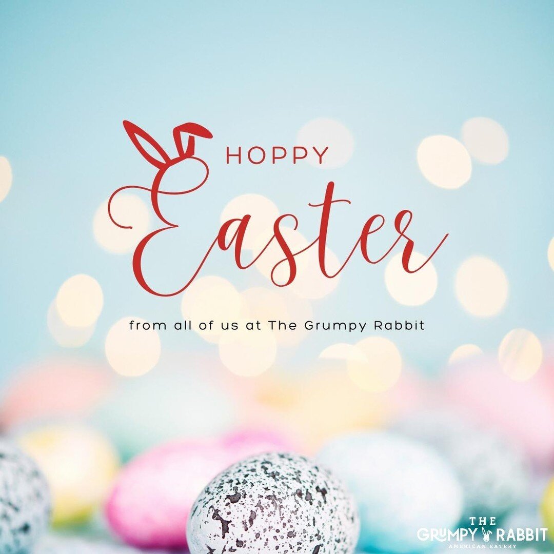 &quot;Hoppy&quot; Easter from the Grumpy Rabbit! We hope your holiday is filled with joy, family, and, of course, delicious food. Thank you for choosing to dine with us, and we look forward to seeing you soon - maybe even today. 
#GrumpyRabbitLonoke 