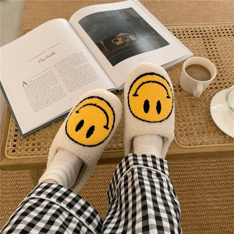 Smiley Closed Toe Slippers — Sock It to Ya!