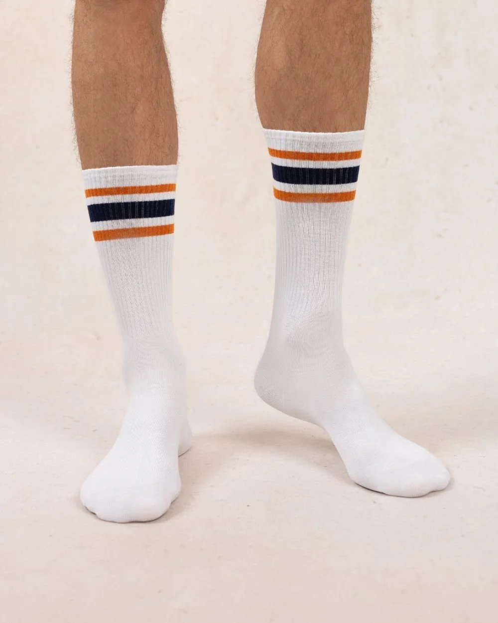 Cotton Athletic Stripe Crew (2 colours) - Bleuforêt