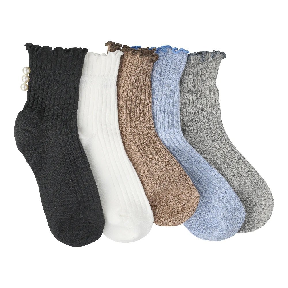 Pearl Ruffle Ankle (2 colours) - Lim Lim