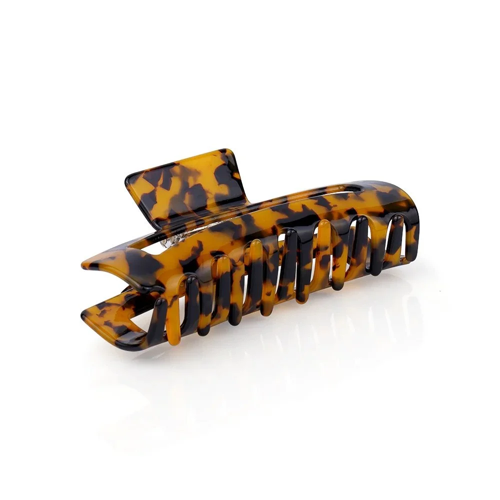 Large Curved Tortoise Rectangular Jaw Clip