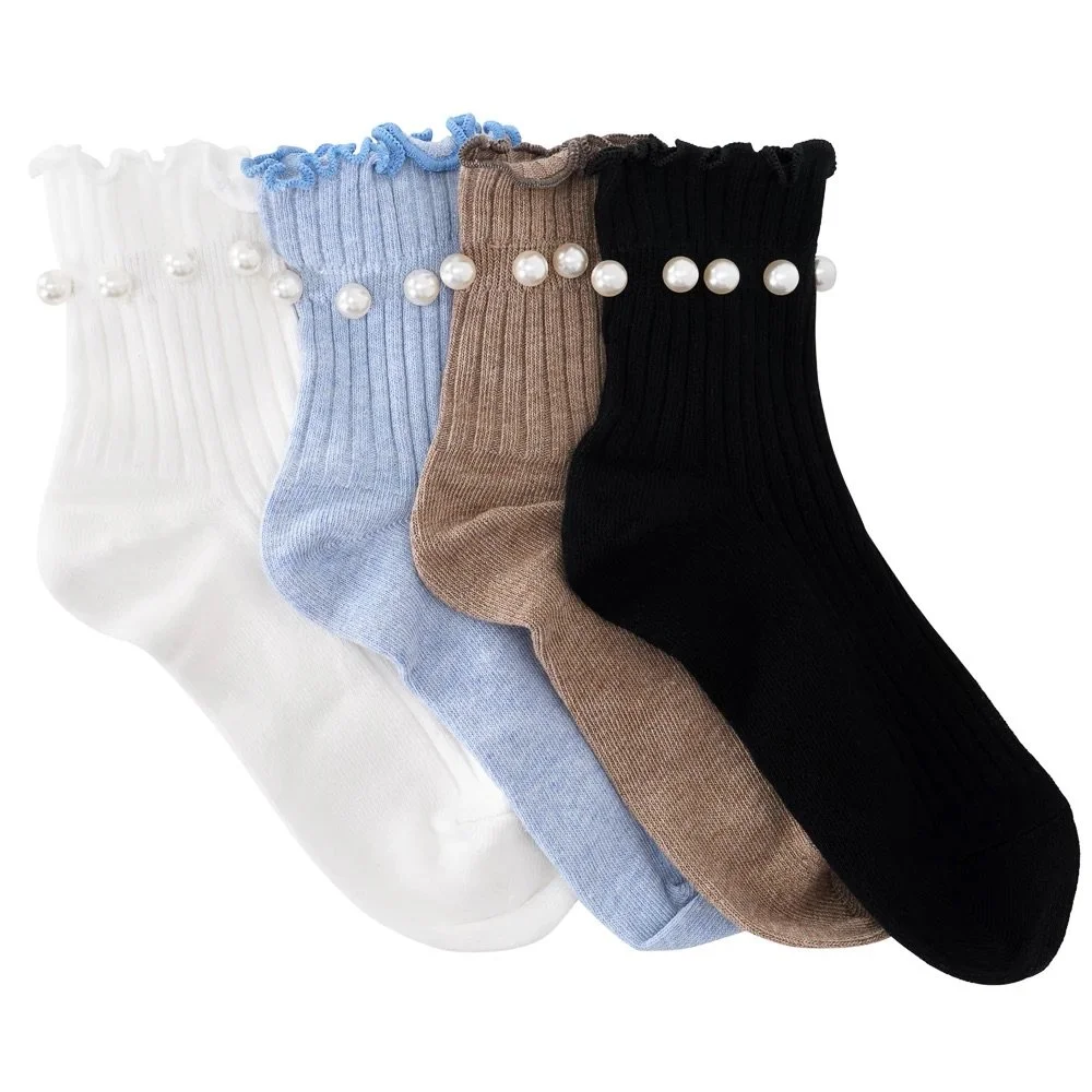 Pearl Ruffle Ankle (2 colours) - Lim Lim