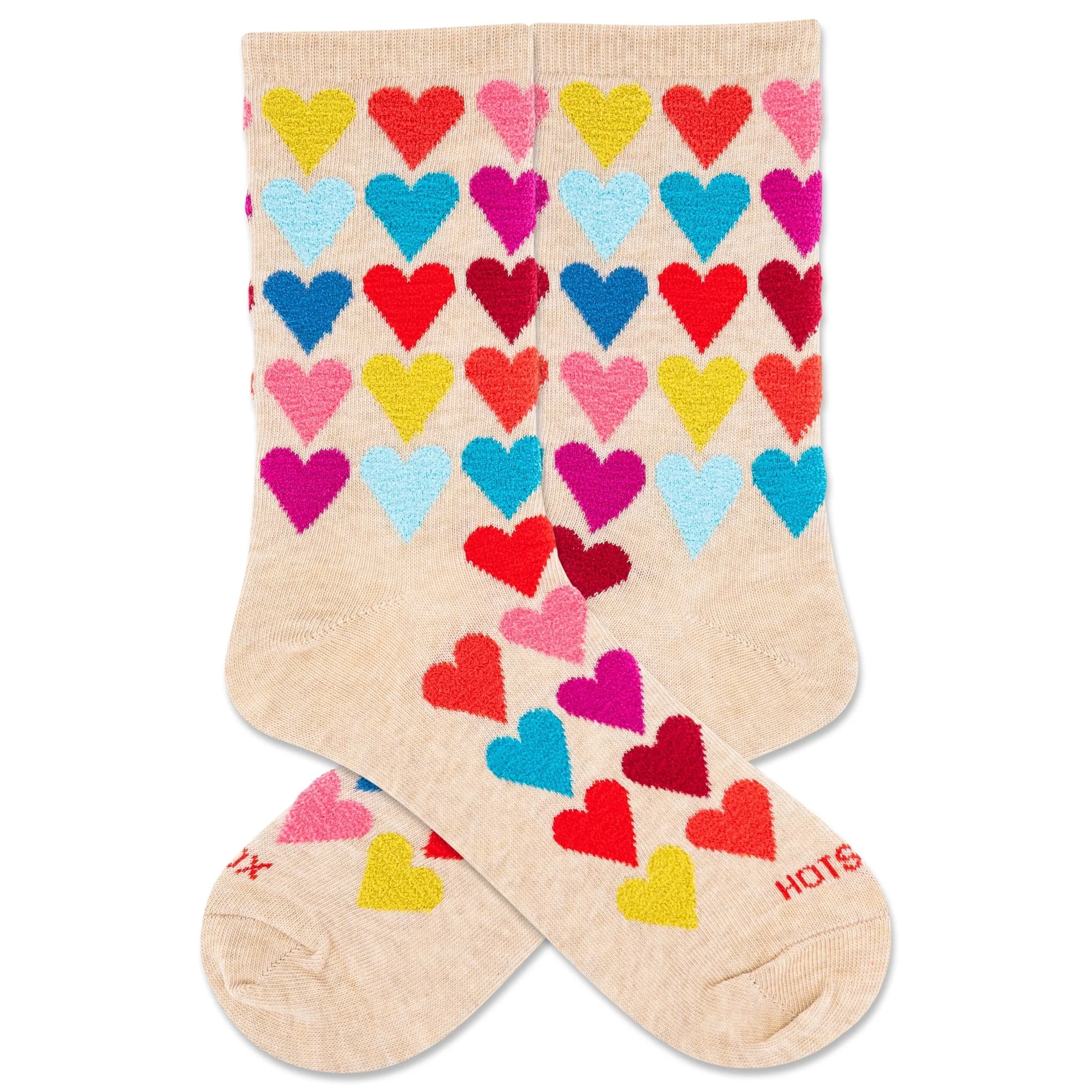 Fuzzy Hearts - Hot Sox
