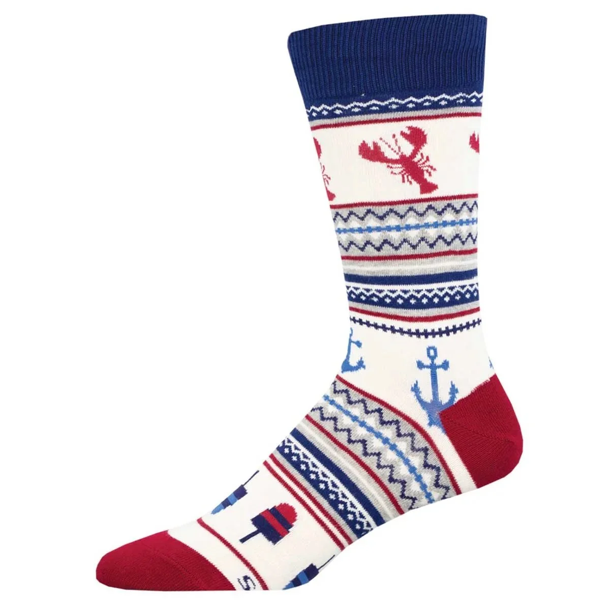 Lobster Fair Isle Crew - Socksmith
