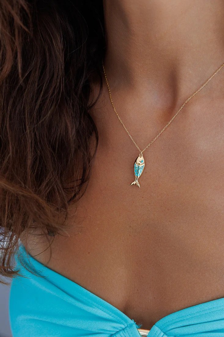 Limlim-Enamel-Fish-Necklace-Teal-Model.jpeg