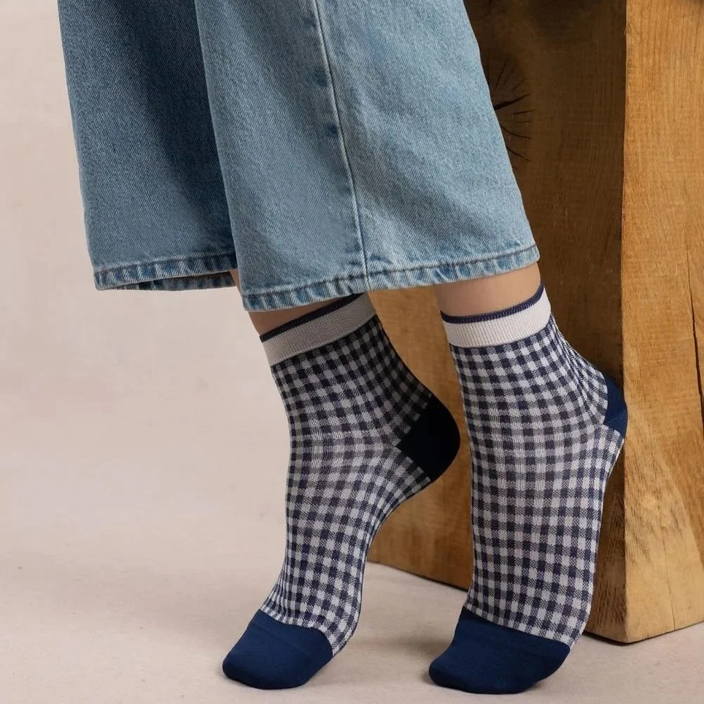 Gingham Checkered Ankle - Bleuforêt