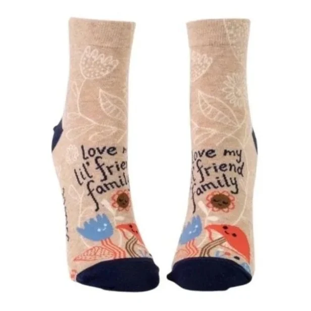 Love My Lil' Friend Family Ankle - Blue Q