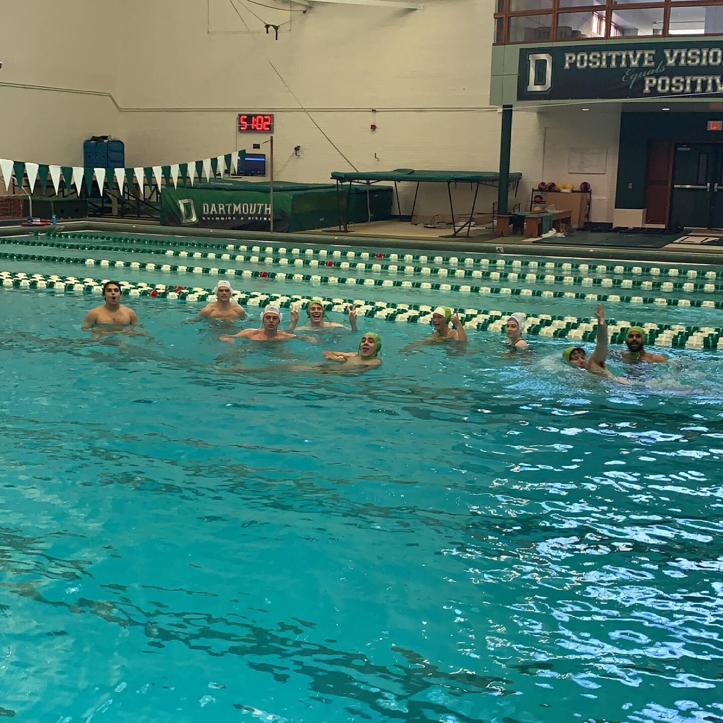 First practice back since covid! 🎉 Dartmouth Men&rsquo;s Water Polo is excited to be back in the pool as we get ready for the fall season