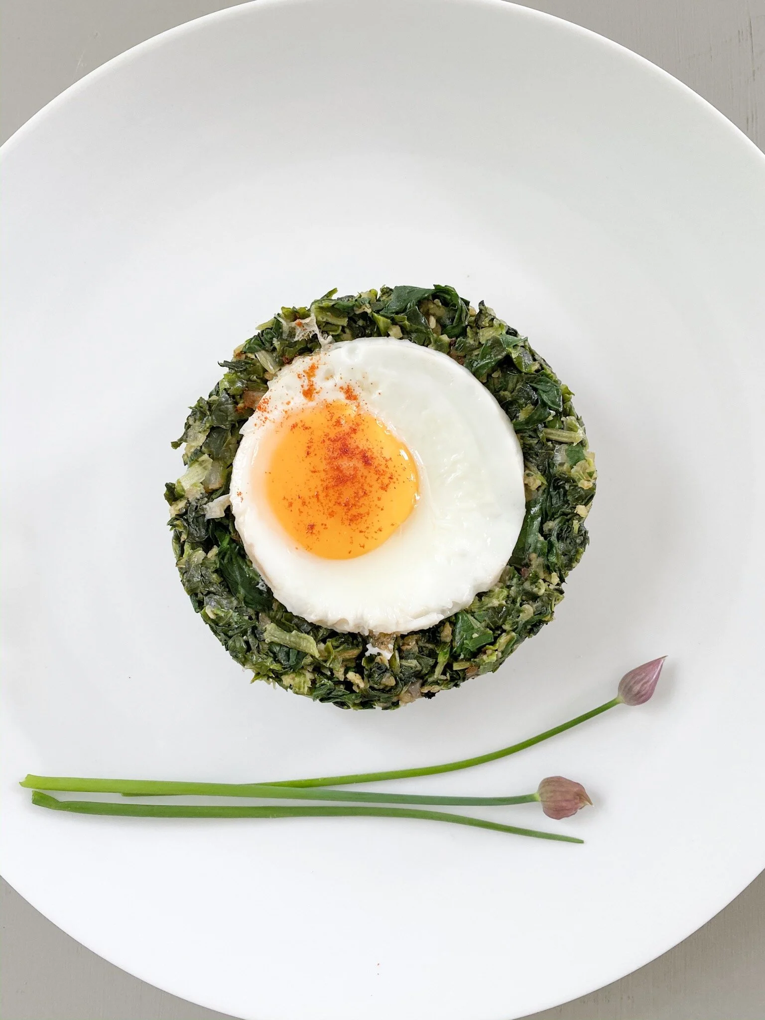 Spinach Nest with Egg — Freshdayliving