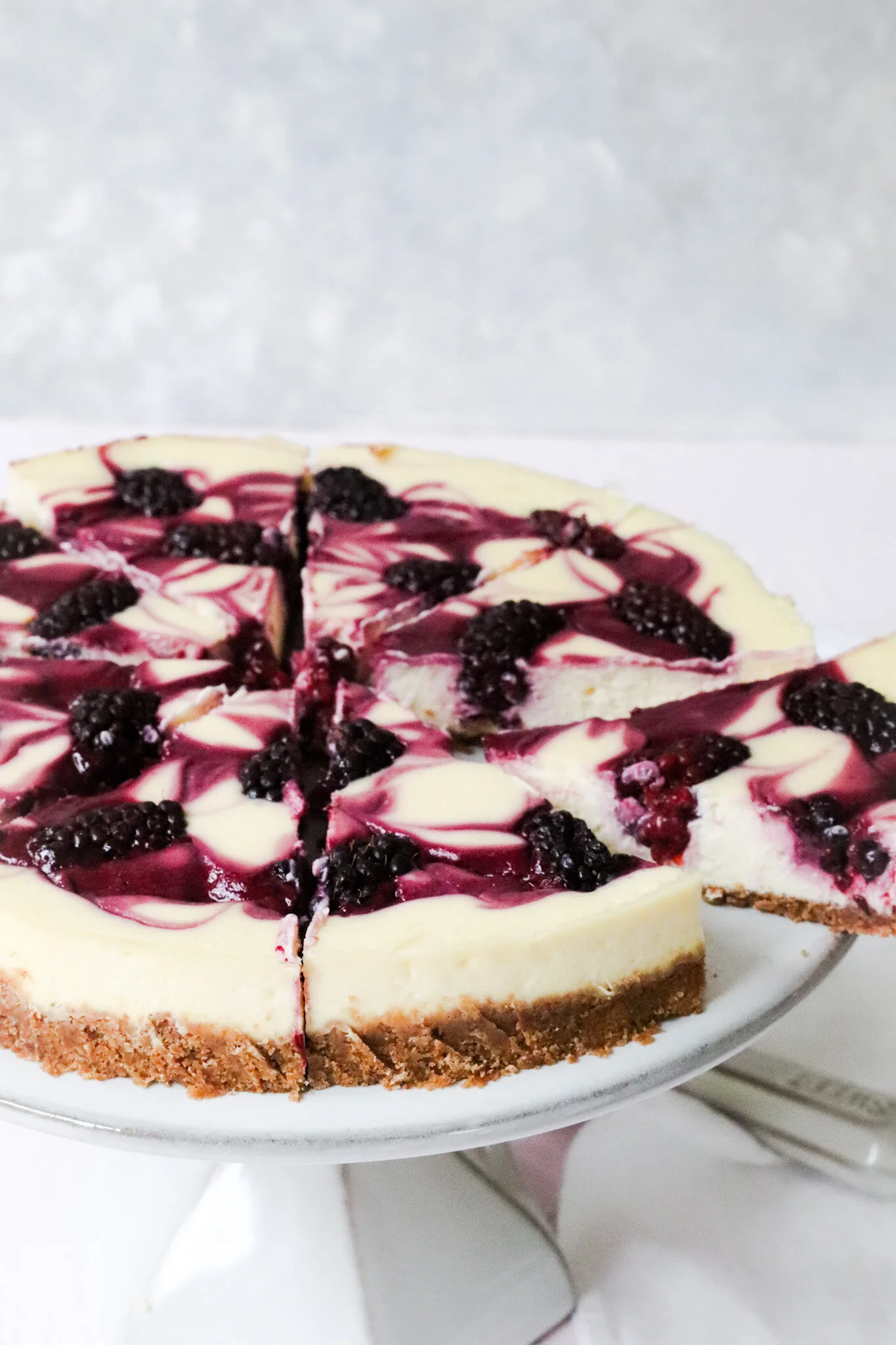 Blackberry Cheesecake Wedges