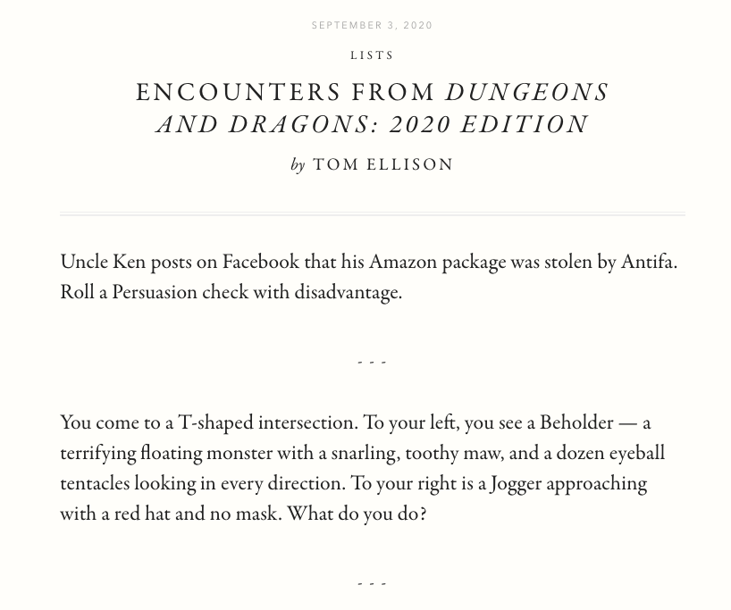 D&D Encounters 2020e