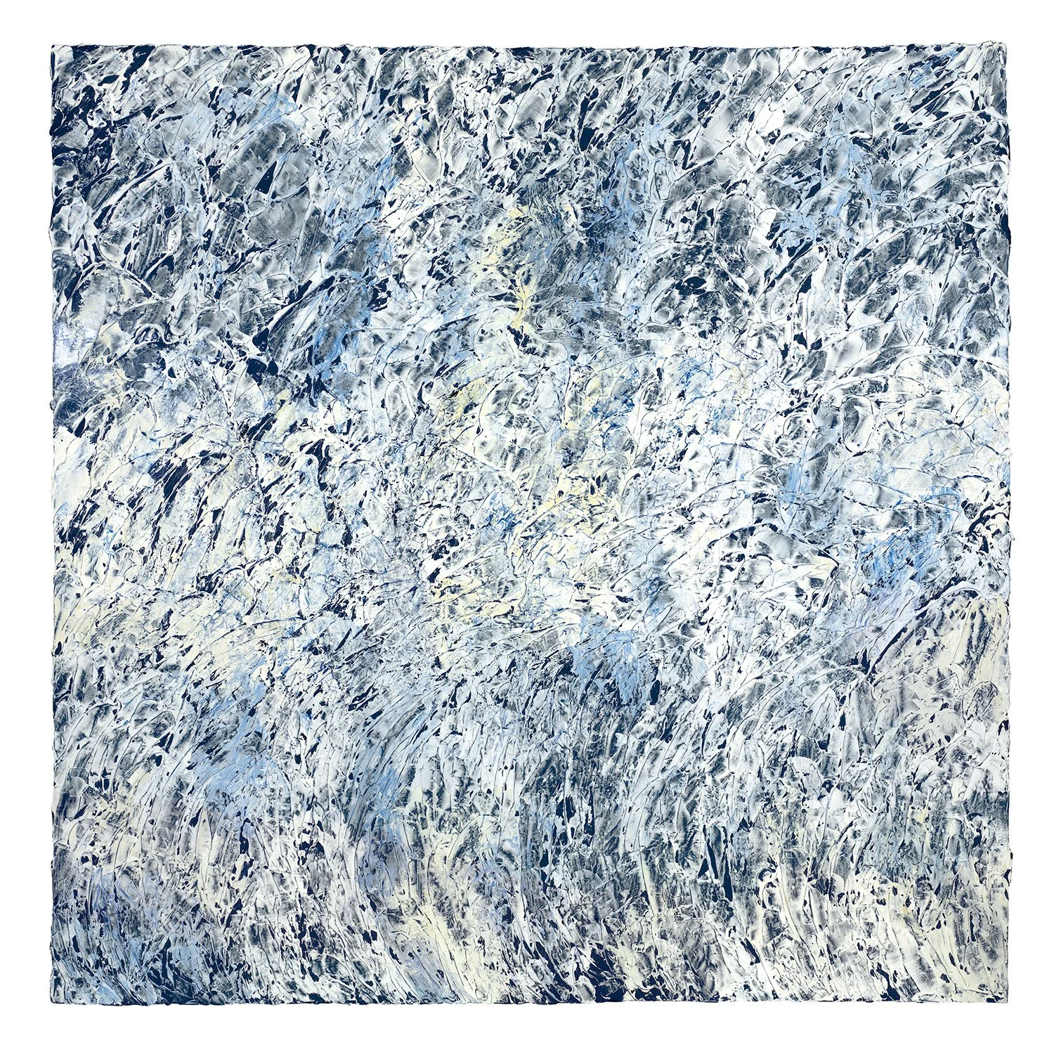 Frozen Water 2, Acrylic on linen, 72 x 72" 2021