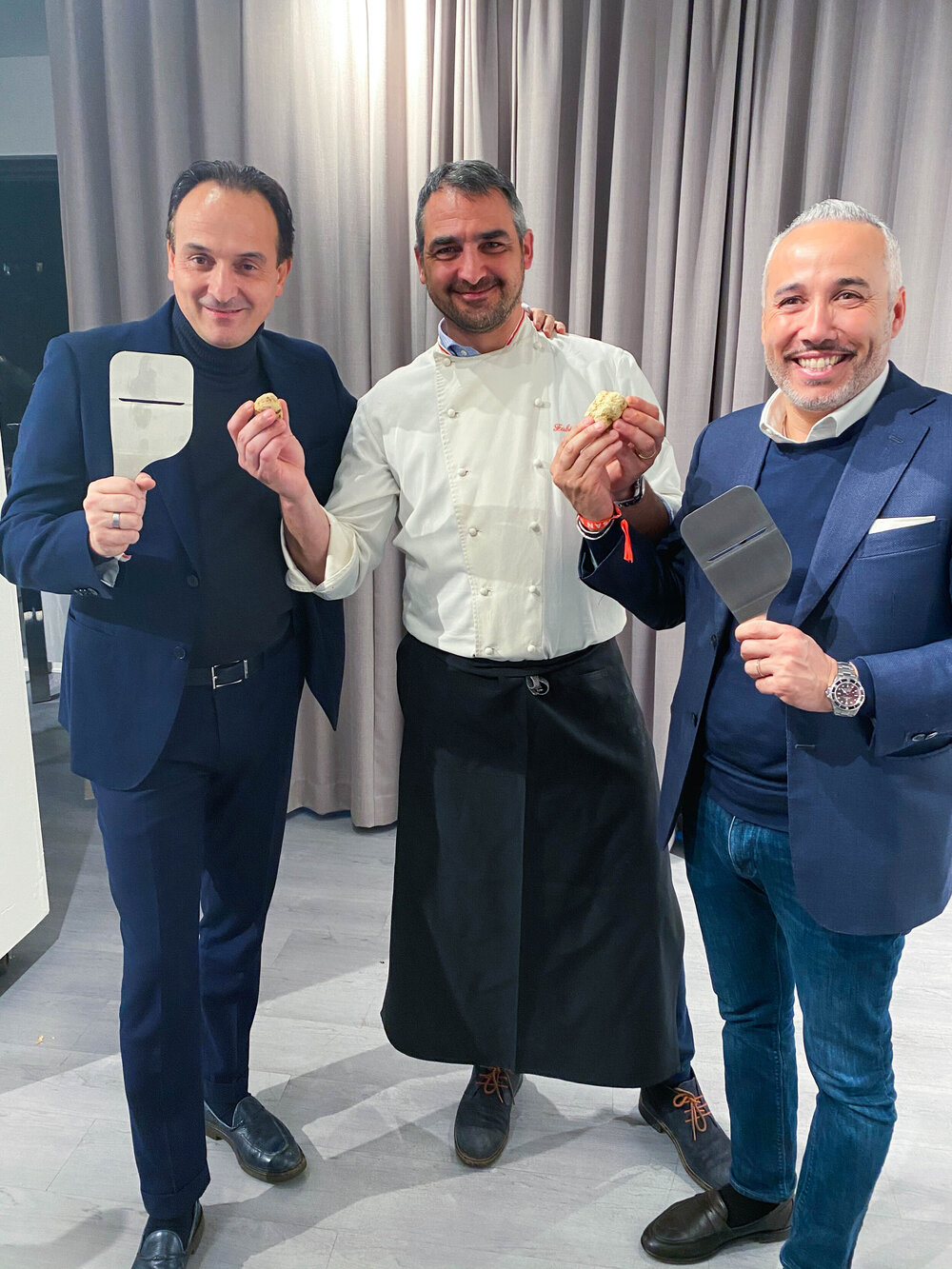 ALBERTO CIRO, CHEF FABIO FRESIA AND FABIO CAROSSO