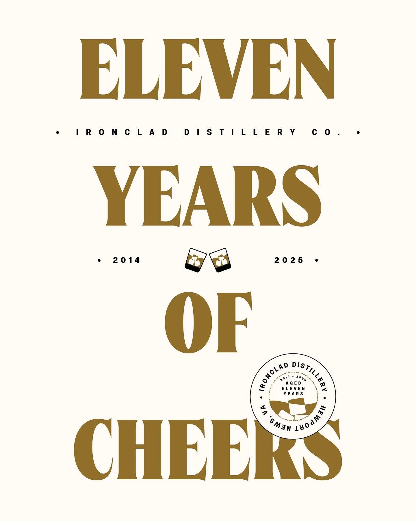 Happy birthday to our favorite small batch client @ironcladdistillery who&rsquo;s turning 11 in March and gearing up for a month of celebration at the distillery, check their page for a list of events. We created this series of posters to commemorate
