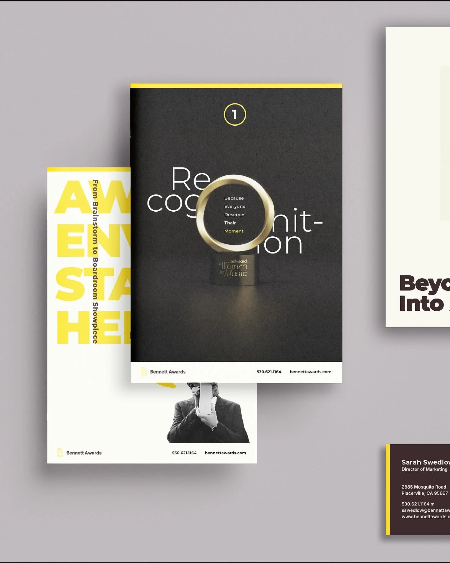An ongoing work in progress, but we have been making our way through a complete brand refresh for high-end custom award company Bennett Awards. Starting with a tightening of their visual identity, we&rsquo;ve moved into a website, refresh, SEO and pa