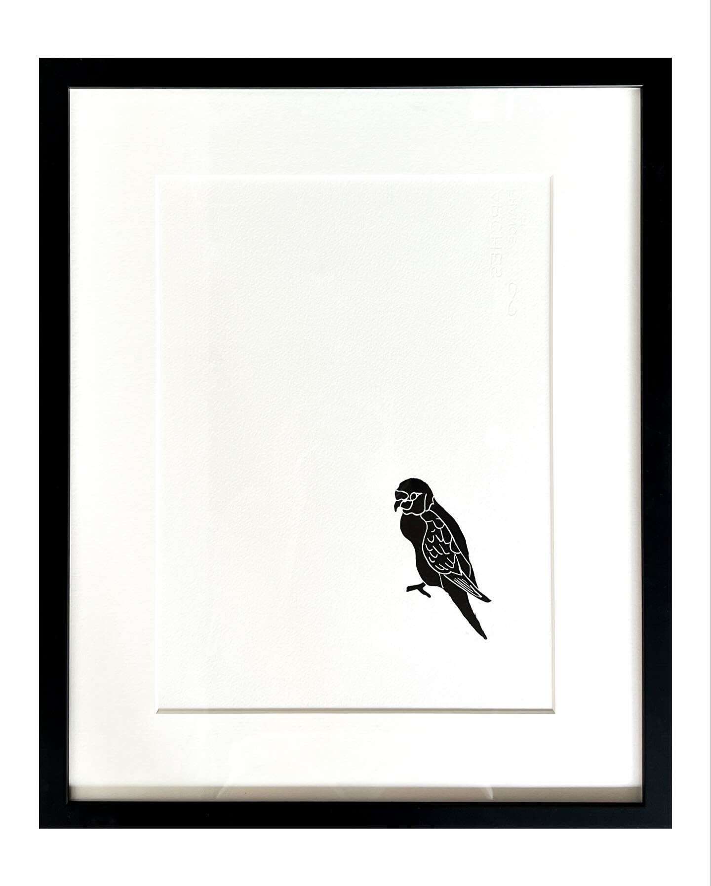 We mustn&rsquo;t forget our precious feathered friends.
Pictured here, Lino cut by the artist loving hand :
.
&lsquo;Little Lorikeet&rsquo; 
&amp;
&lsquo;Glossy Black Cockatoo&rsquo;
.
LIBBY MOORE
Please Stay - a story of endangered species.
Limited 