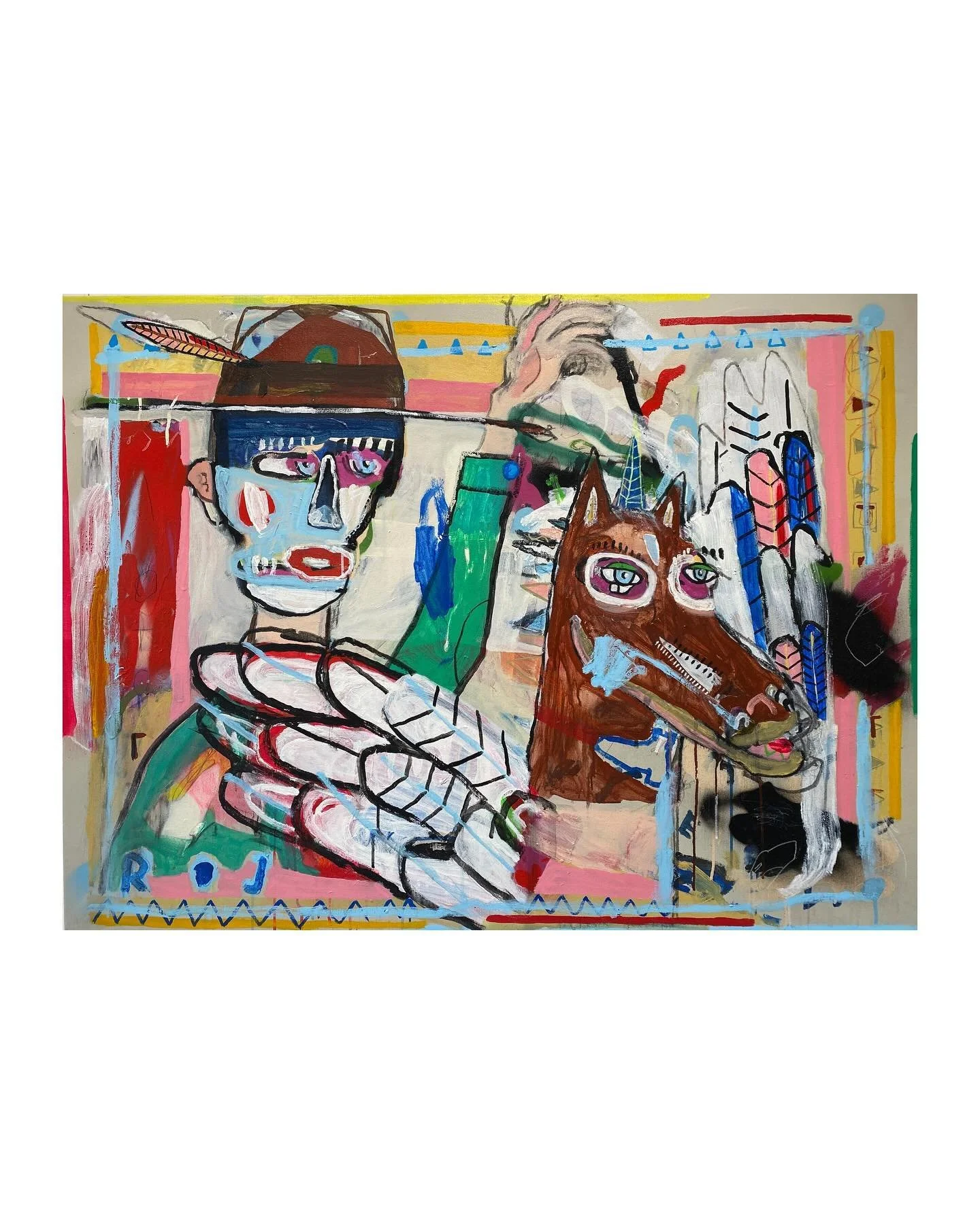 OLIVER ACKLAND
Introducing a new artist to the Ditty Wheels crew; actor, painter and creative powerhouse Oliver Ackland.
Ackland&rsquo;s artworks are fragmented portraits suggestive of dreams and include playful narratives. 
.
Artwork shown: &lsquo;T