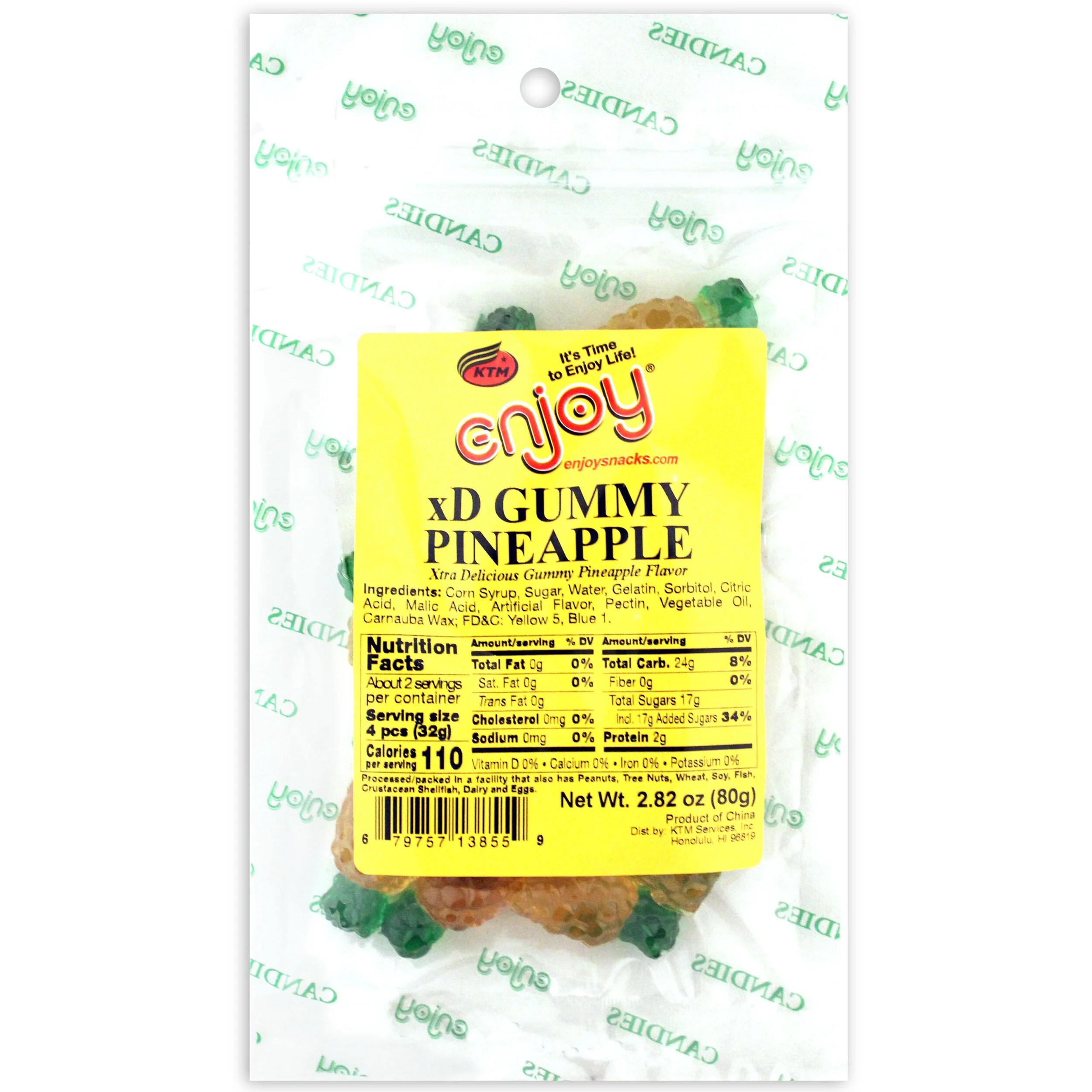 TropiGo Hawaii Pineapple Gummy Bears (5 oz) Enjoy Snacks