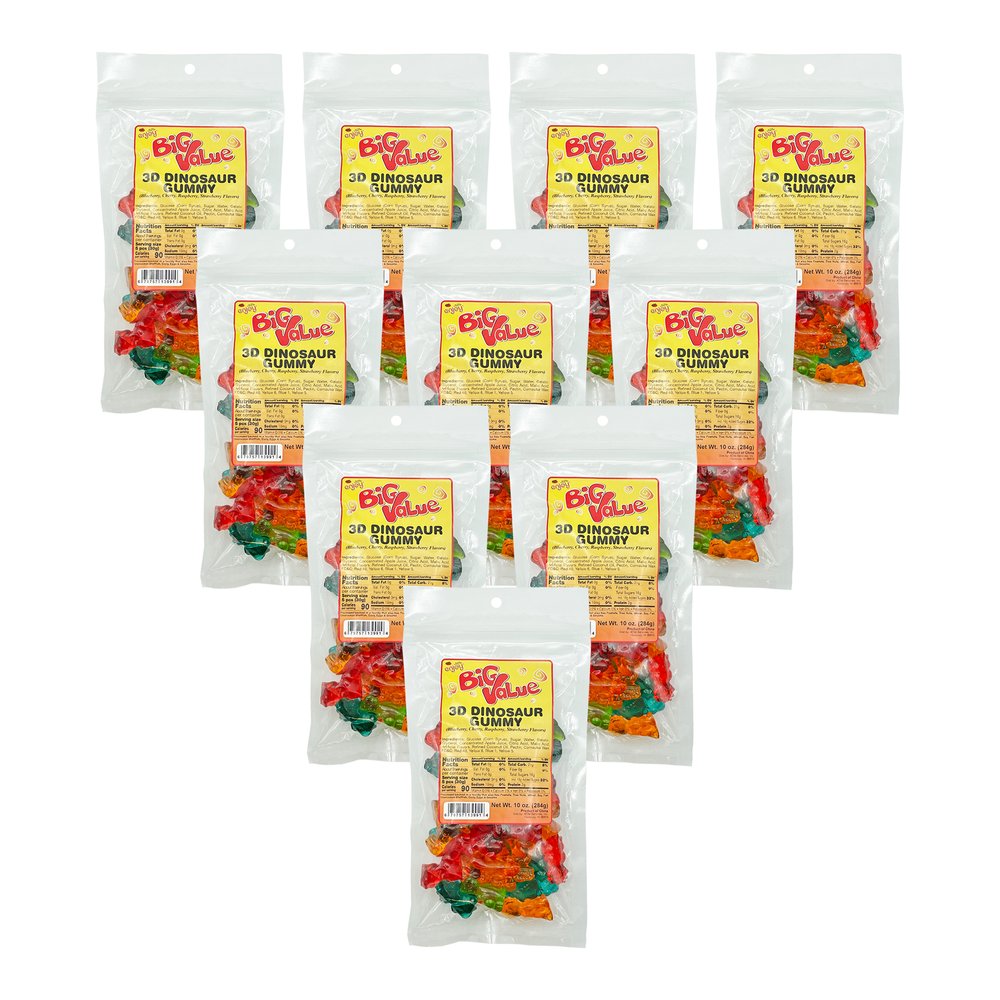 3D Gummy Dinosaurs (12oz) – Hello Sweets Candy