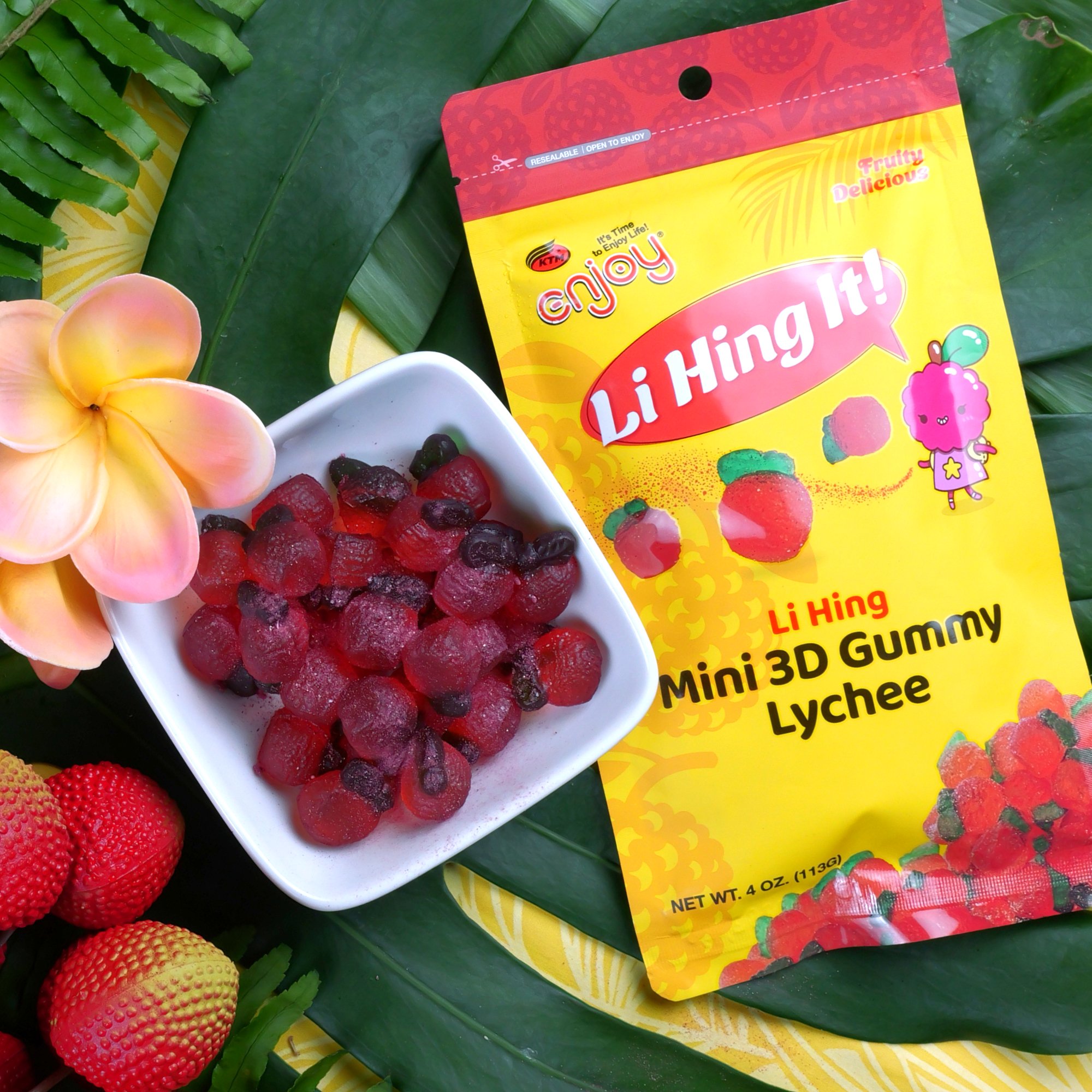 Li Hing It! Mini 3D Gummy Lychee (4oz)