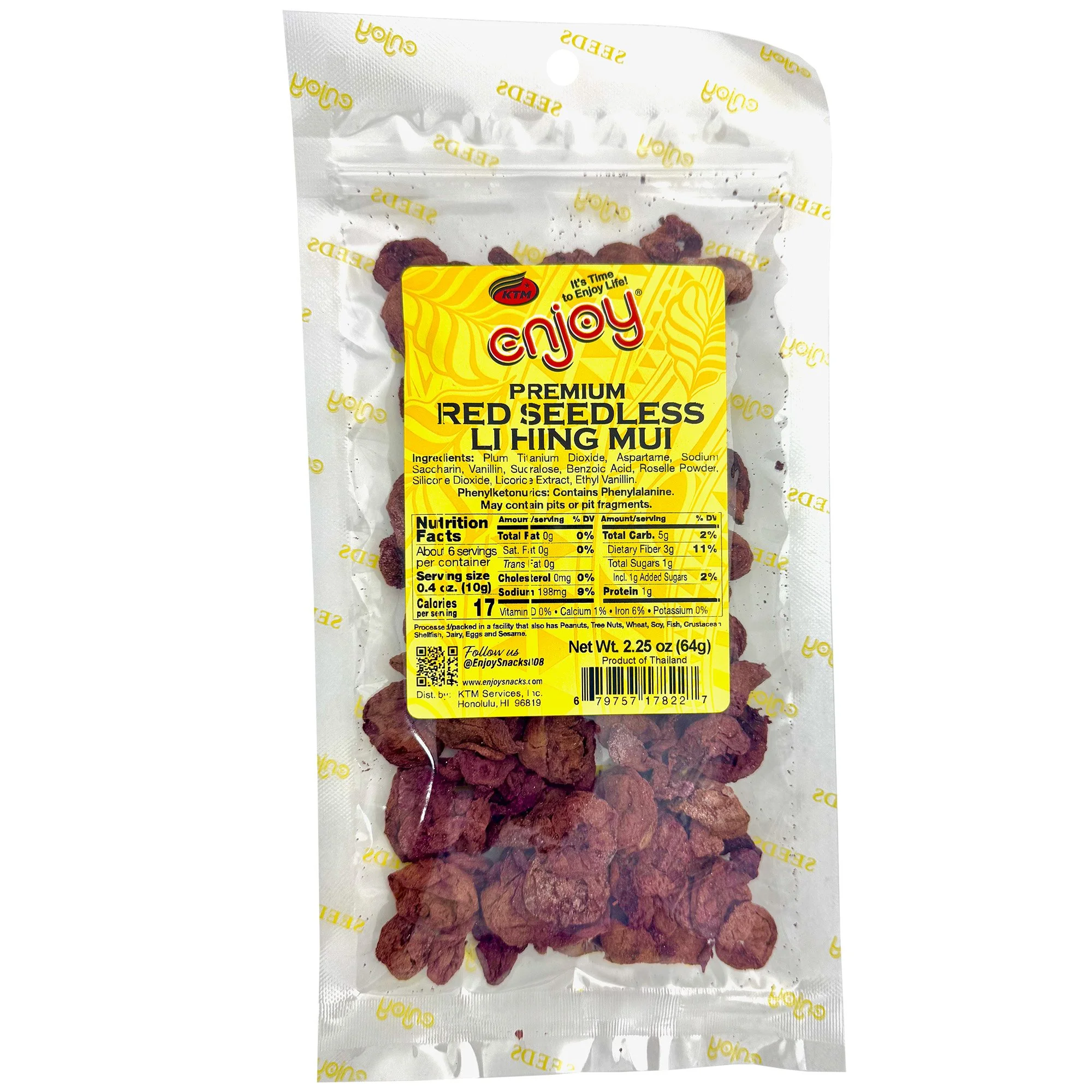 Premium Red Seedless Li Hing Mui (2.25oz)